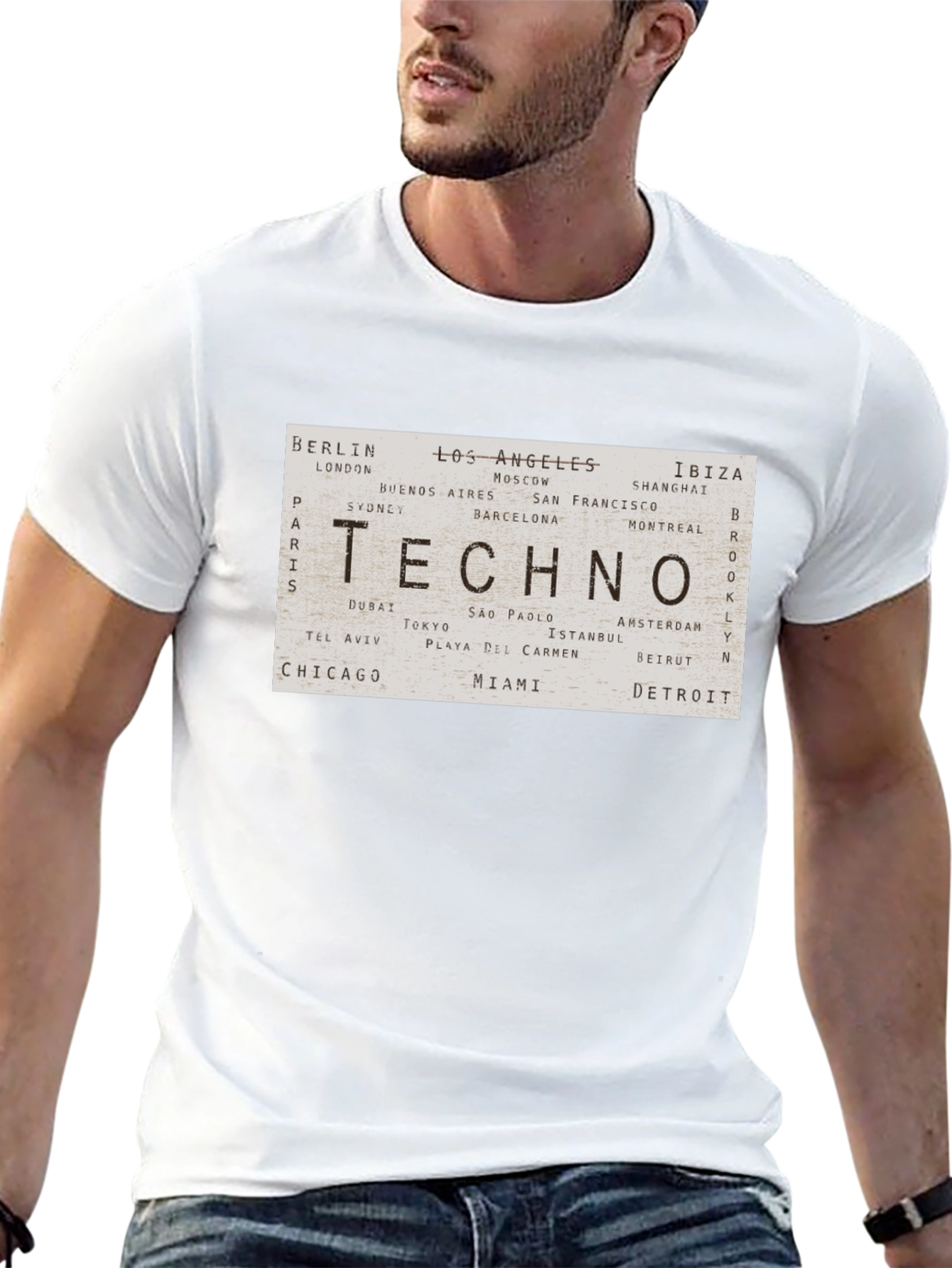 Techno Cities Graphic Print T-Shirt