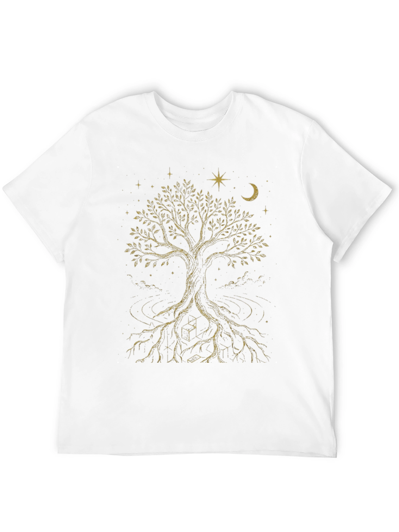 Celestial Tree of Life Graphic Tee - Black