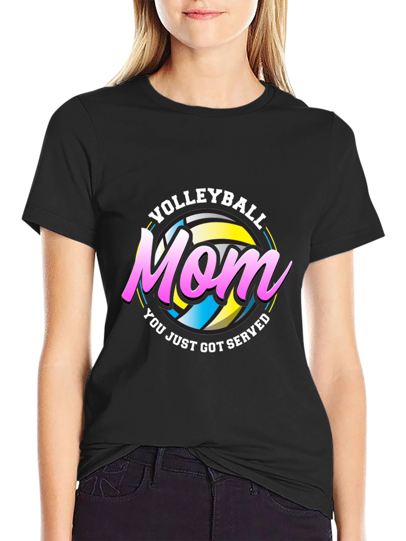 Volleyball Mom T-Shirt - Served Design