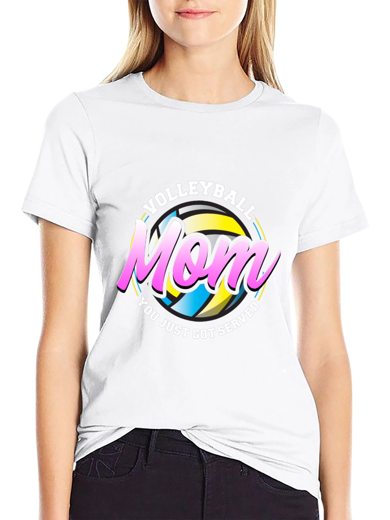 Volleyball Mom T-Shirt - Served Design