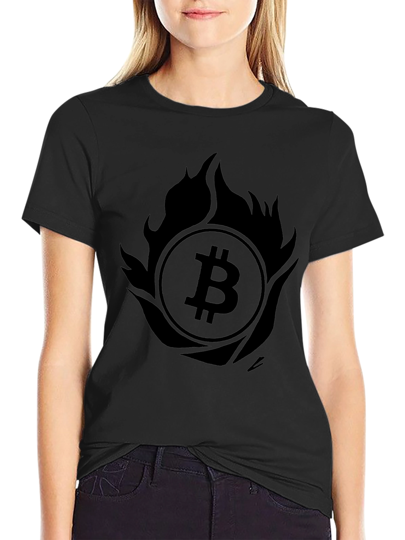 Bitcoin Flame Graphic Tee - Crypto Enthusiast Apparel