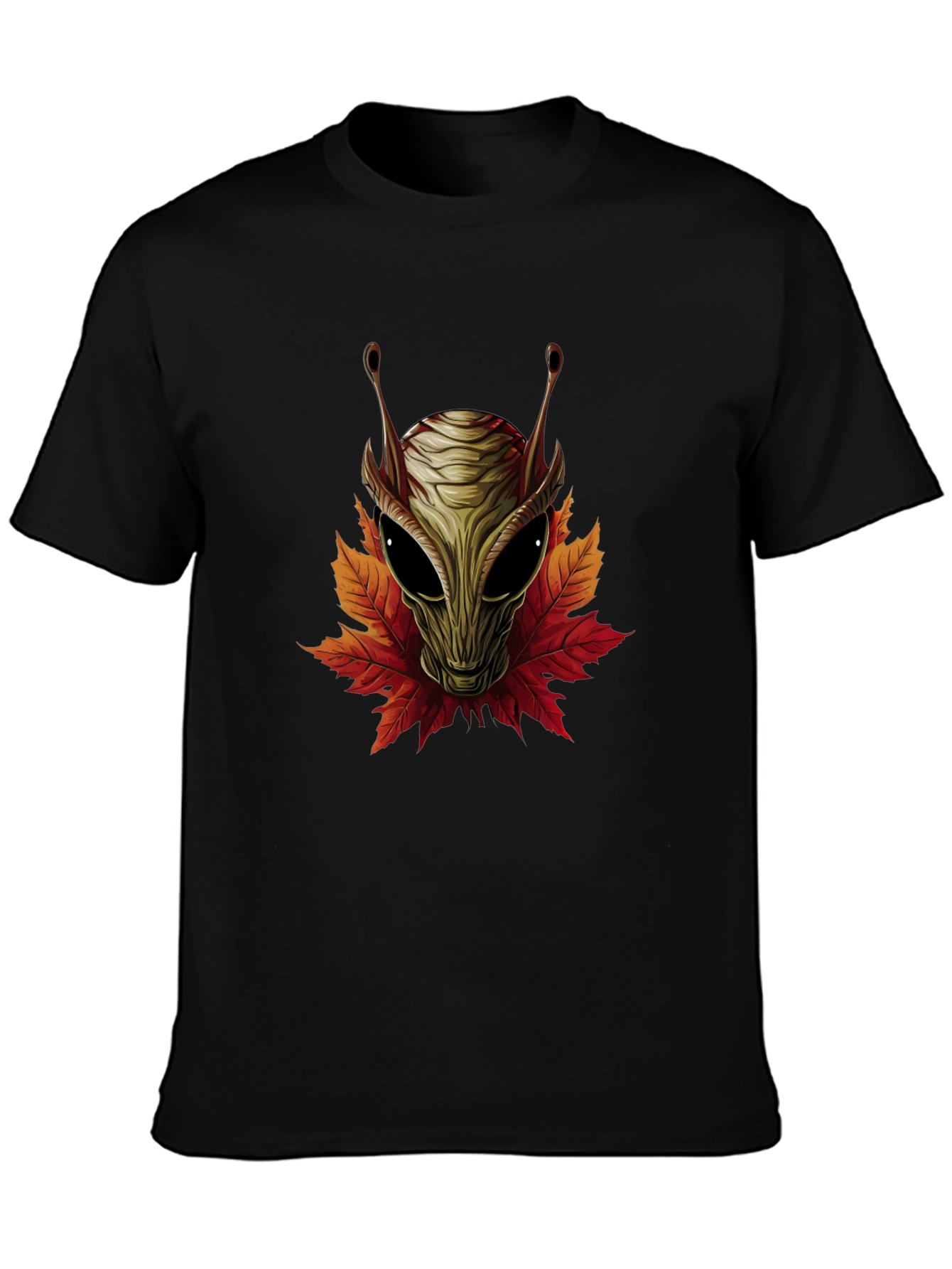 Alien Leaves Graphic Tee - Black T-Shirt
