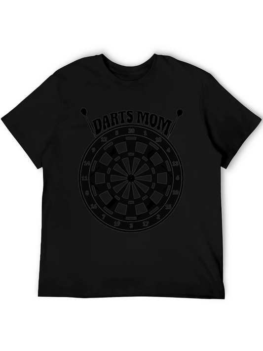 Darts Mom Black Graphic Tee - Dartboard Design