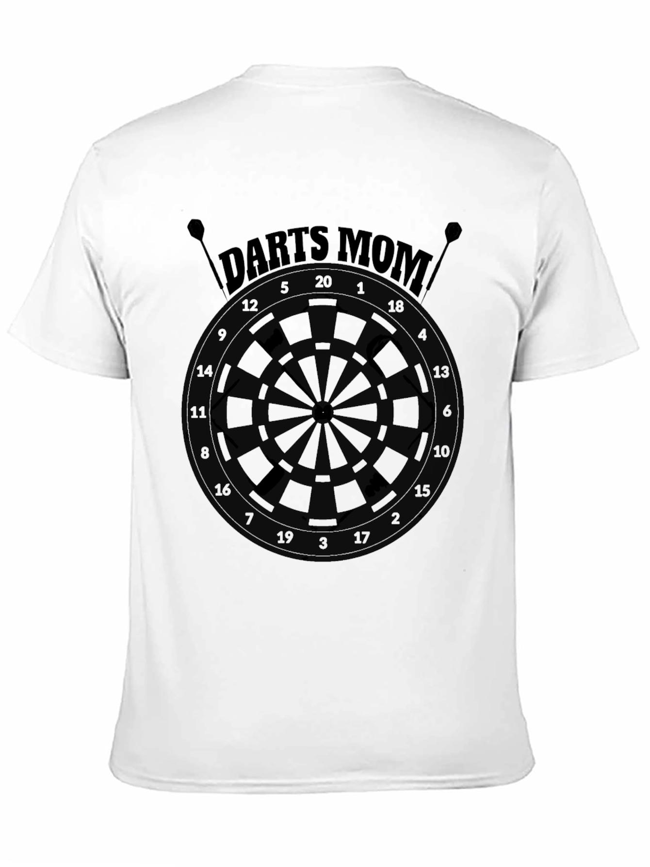 Darts Mom Black Graphic Tee - Dartboard Design