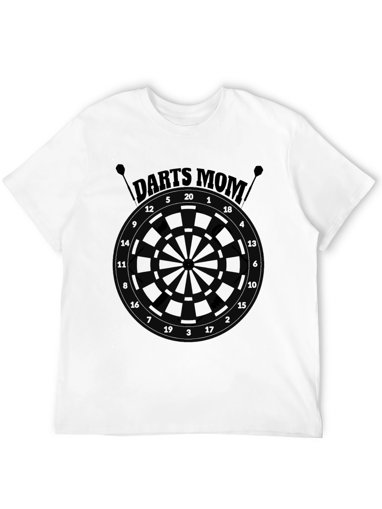 Darts Mom Black Graphic Tee - Dartboard Design