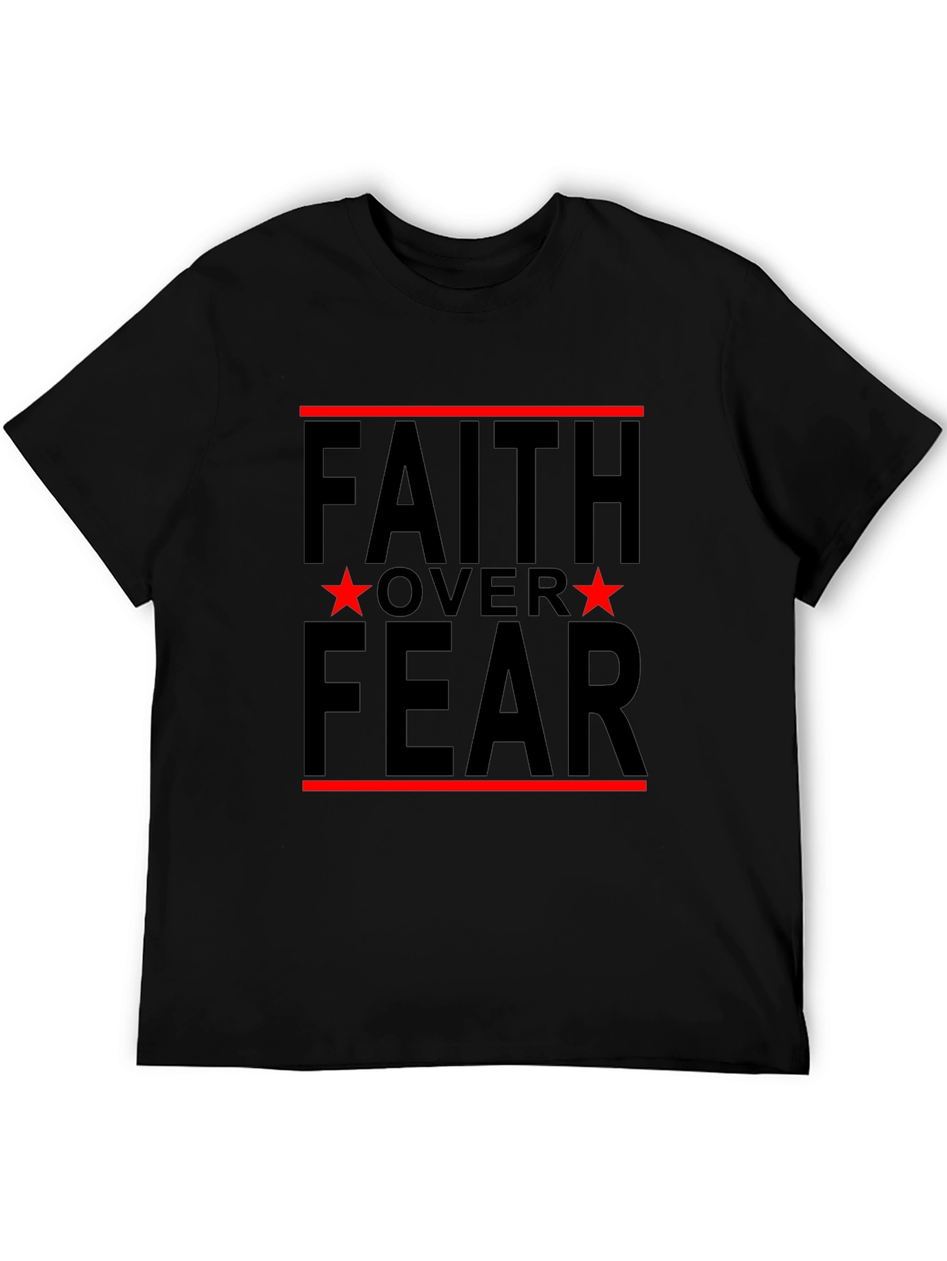 Faith Over Fear Graphic Tee - Black