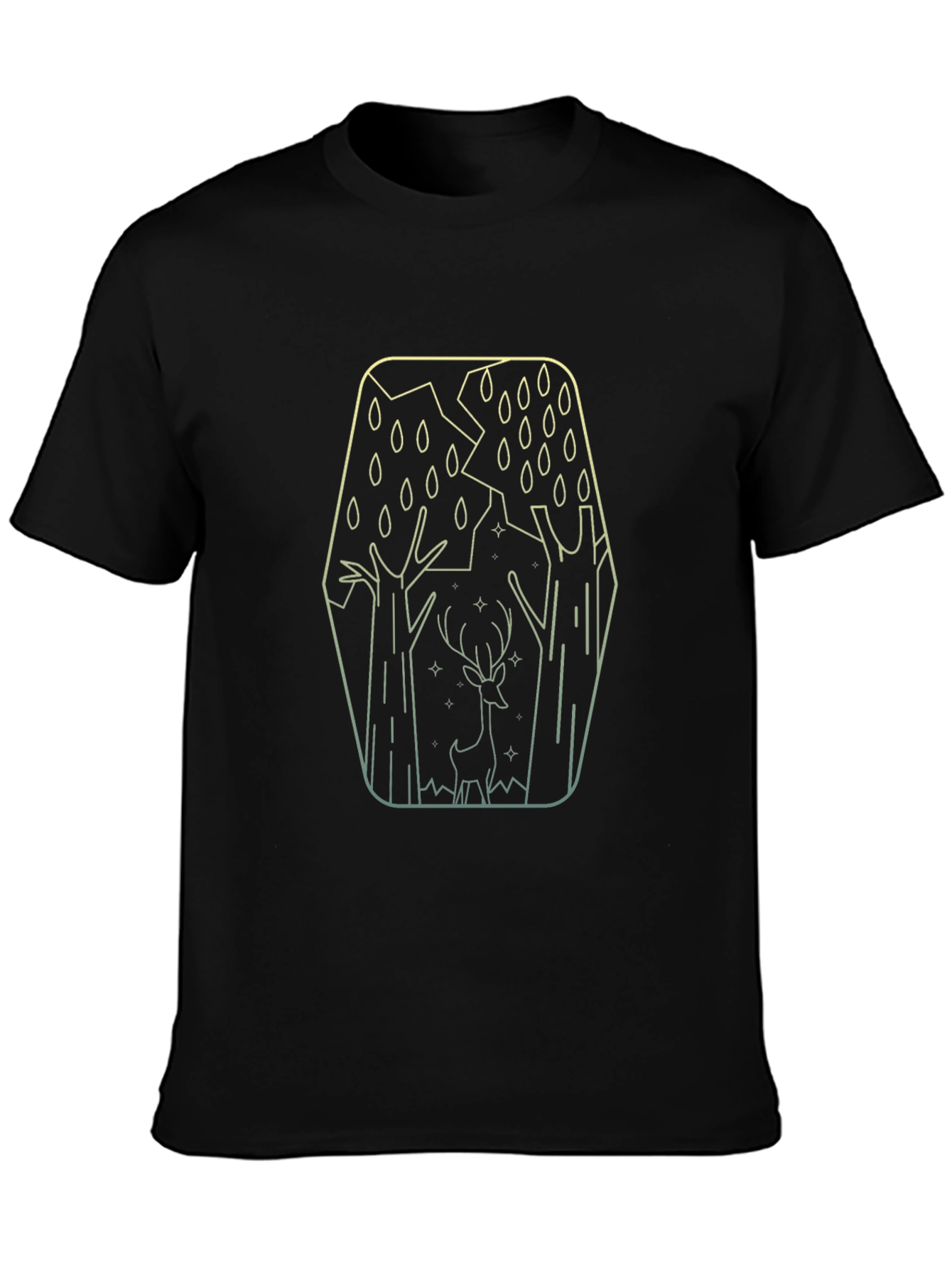 Nature Scene Graphic Tee - Rain Deer