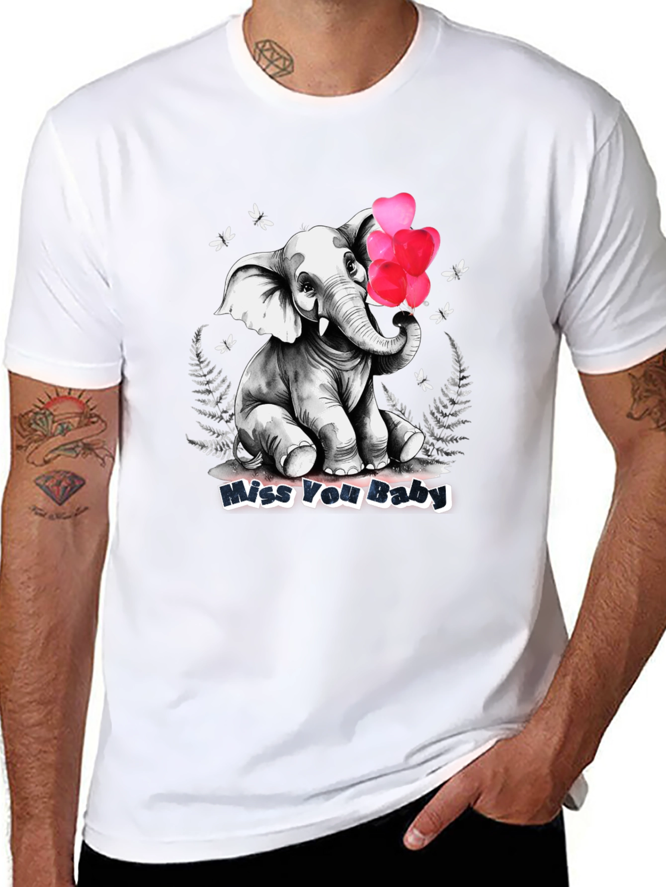 Elephant Miss You Baby Graphic Tee