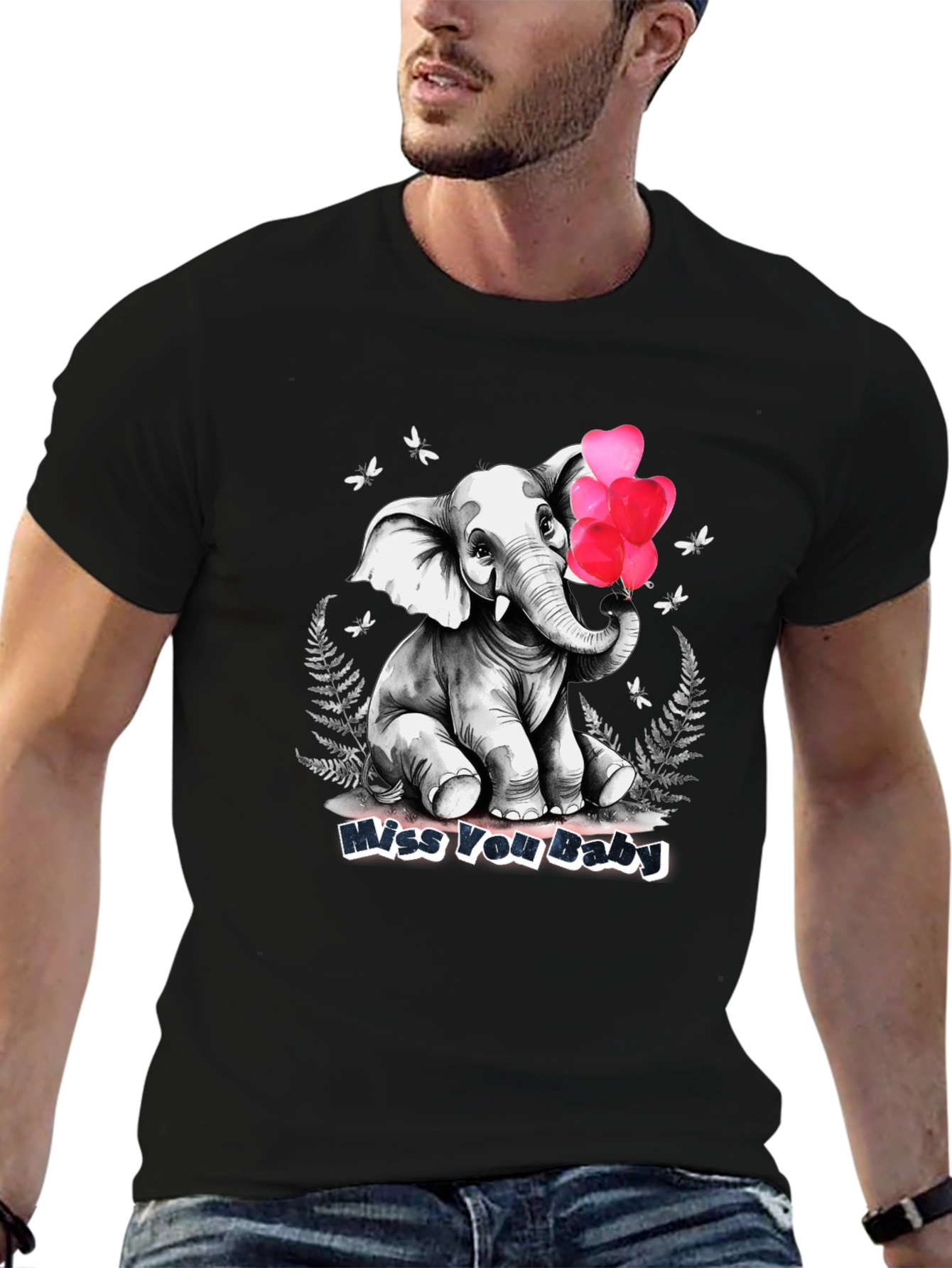 Elephant Miss You Baby Graphic Tee