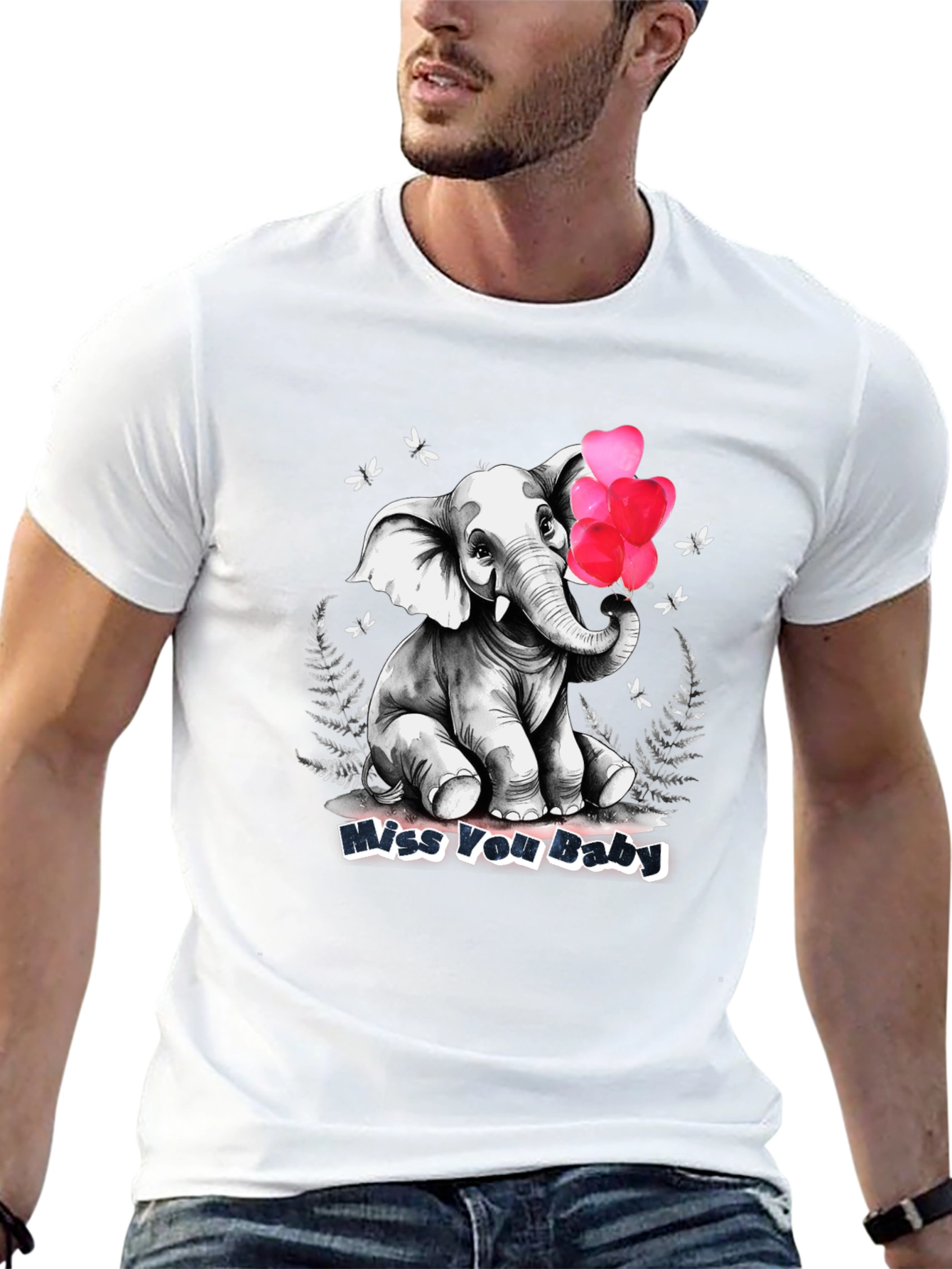 Elephant Miss You Baby Graphic Tee