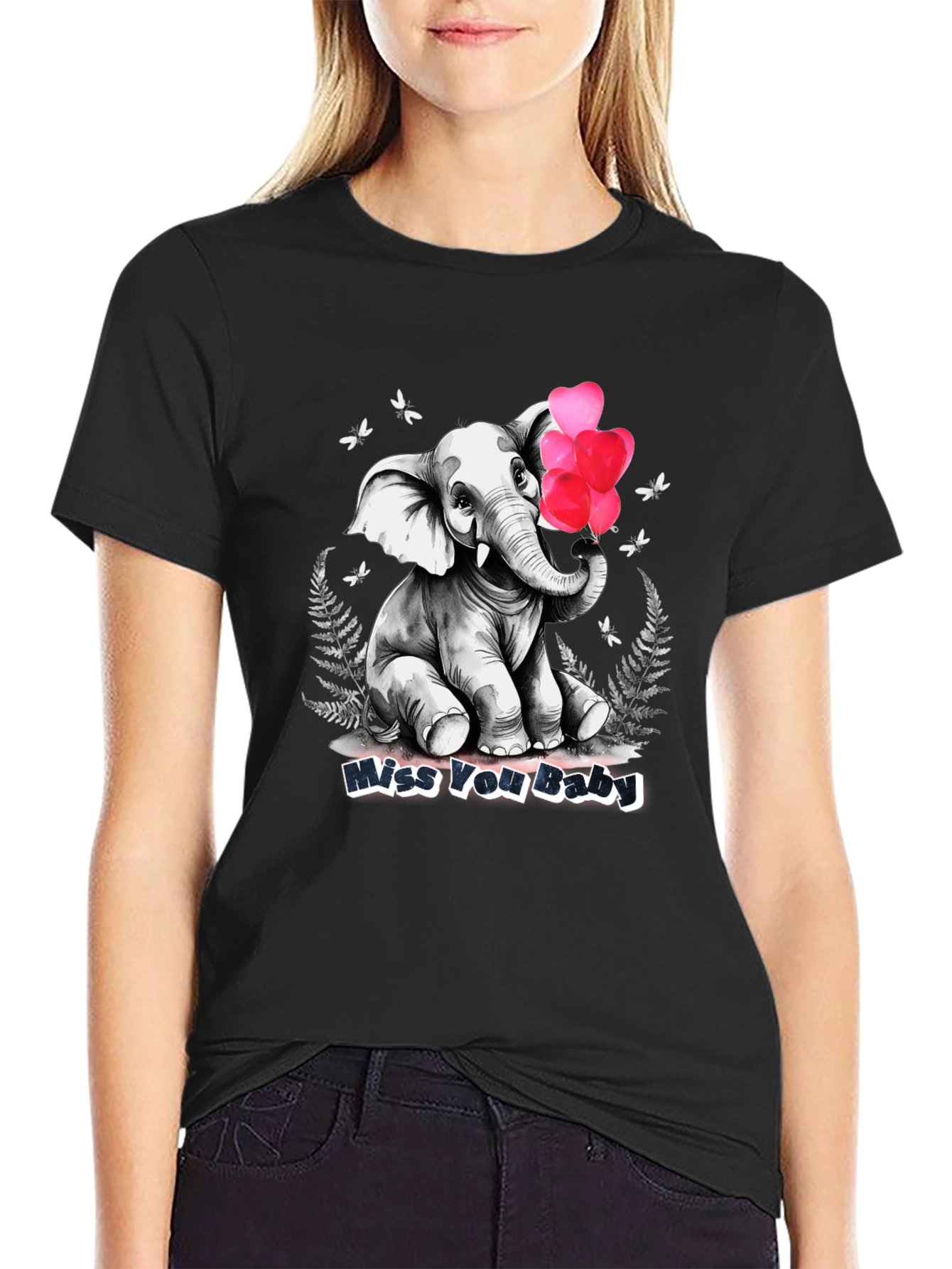 Elephant Miss You Baby Graphic Tee