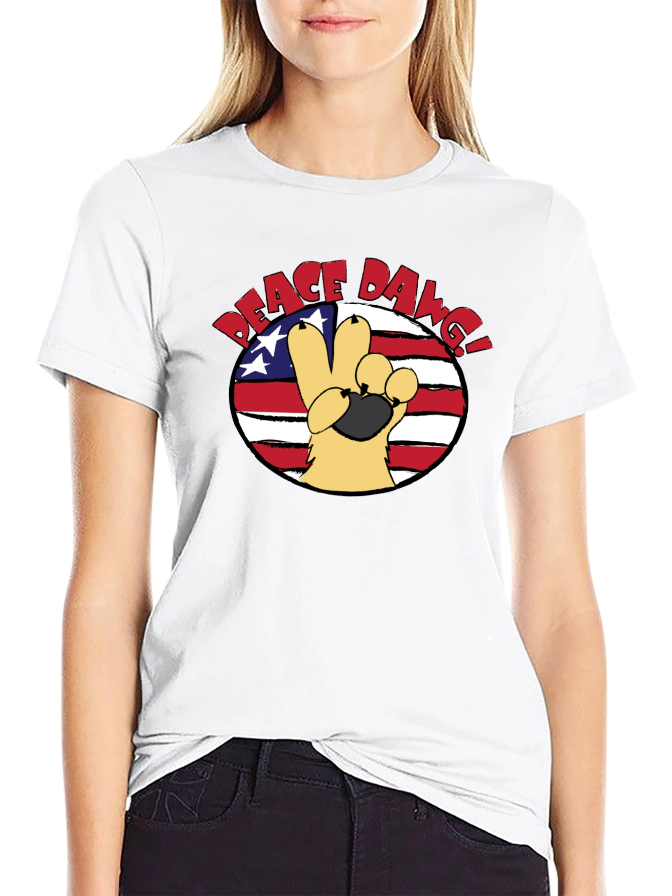 Peace Dawg Graphic T-Shirt