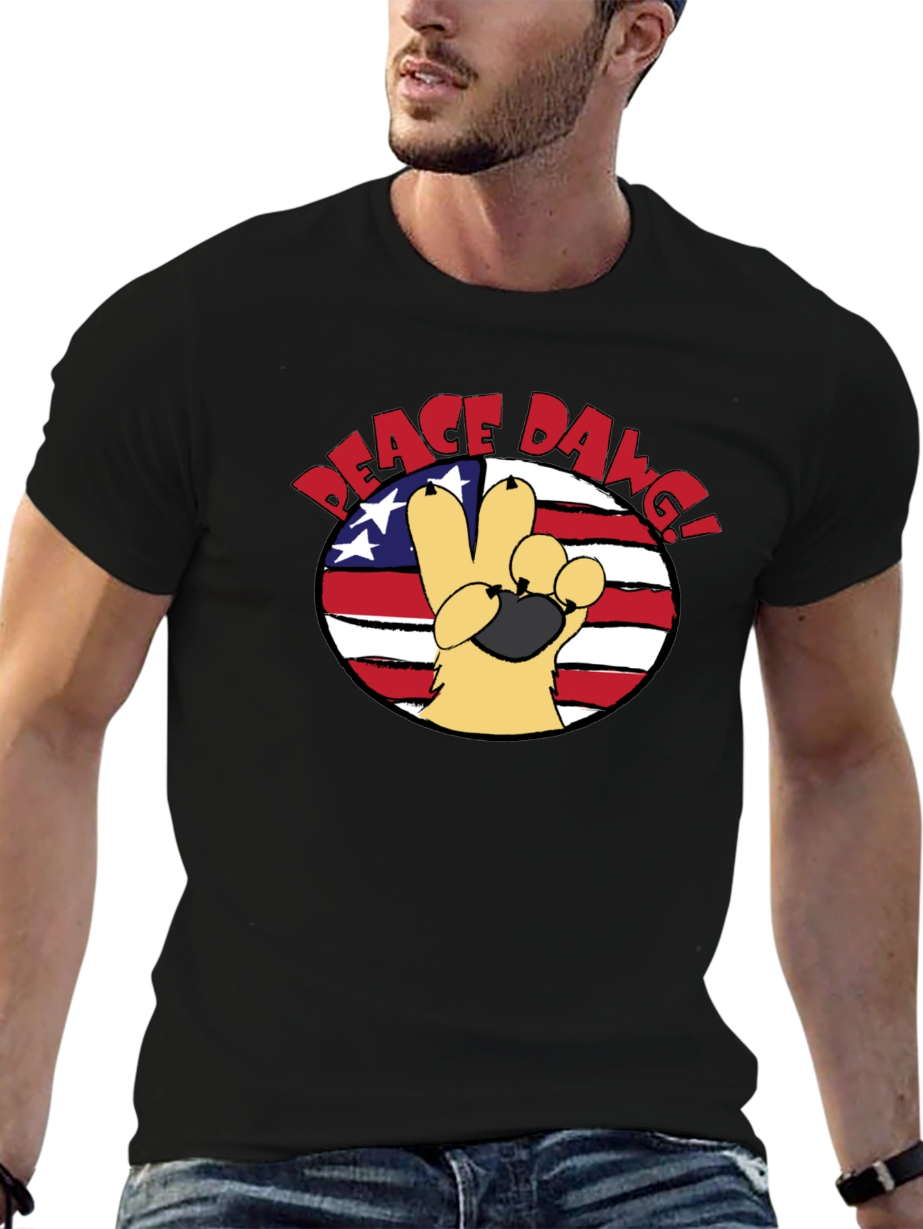 Peace Dawg Graphic T-Shirt