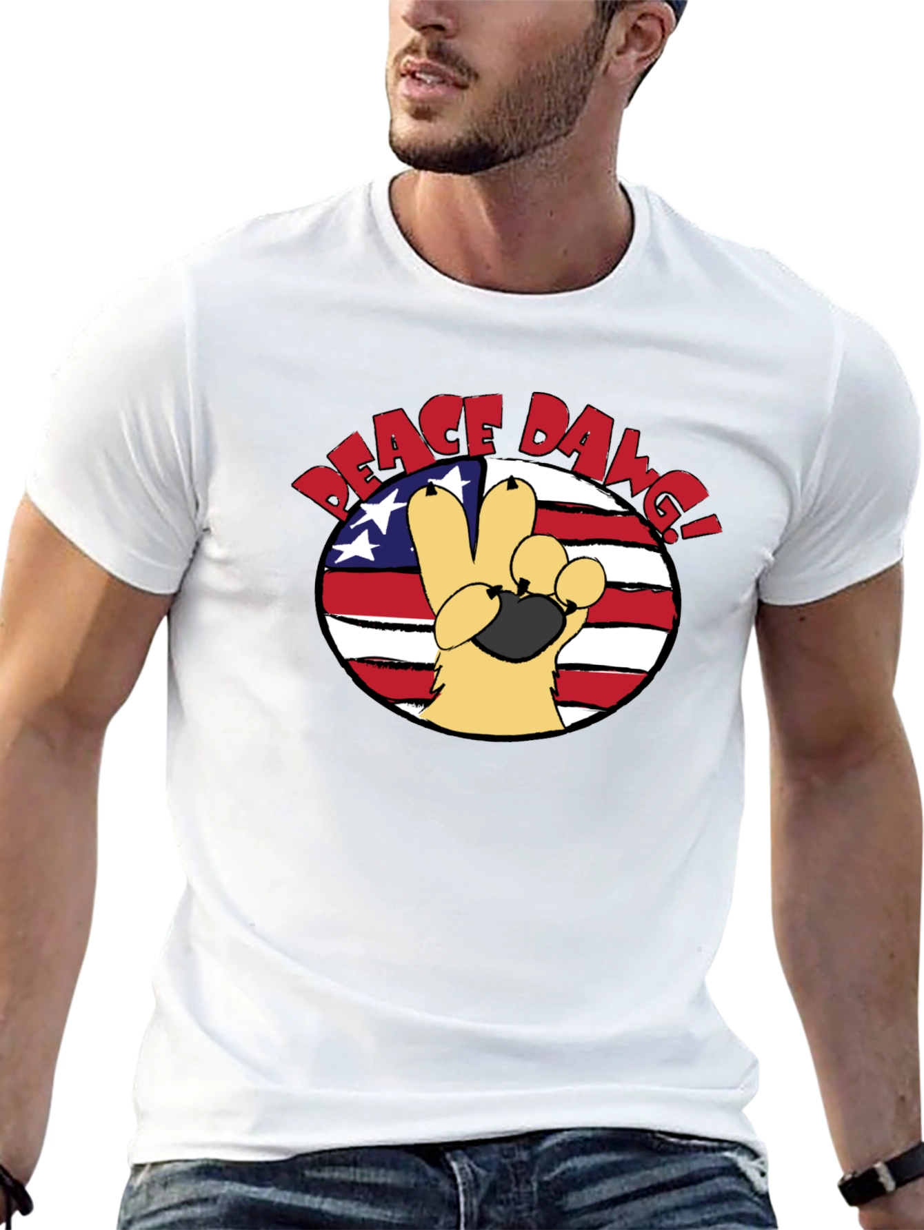 Peace Dawg Graphic T-Shirt