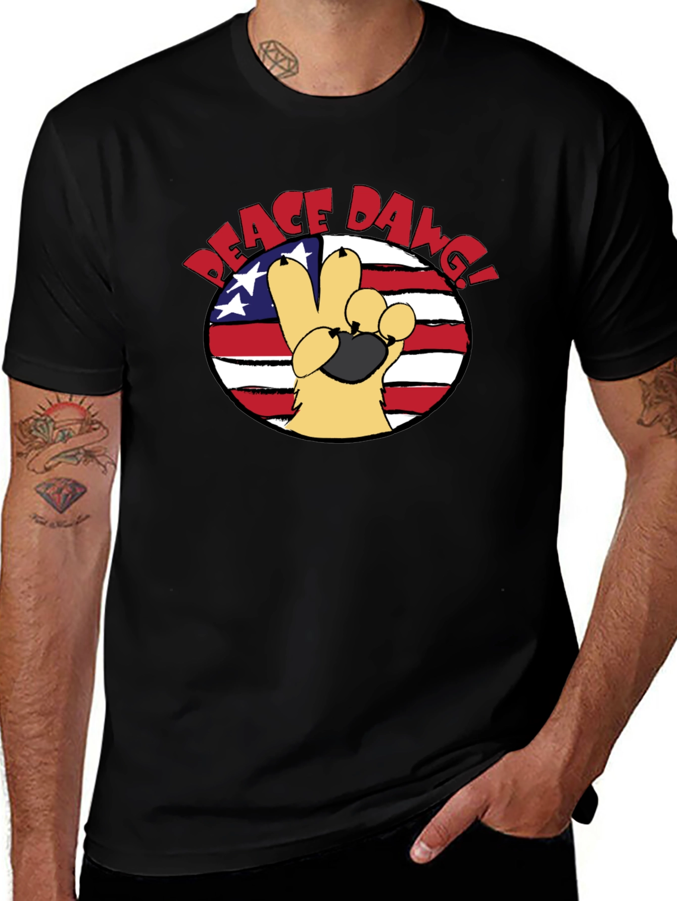 Peace Dawg Graphic T-Shirt
