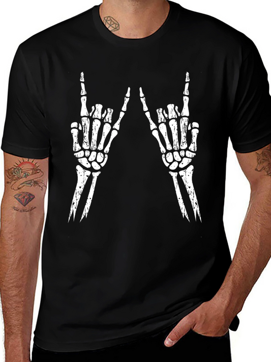 Rock On Skeleton Hand T-Shirt