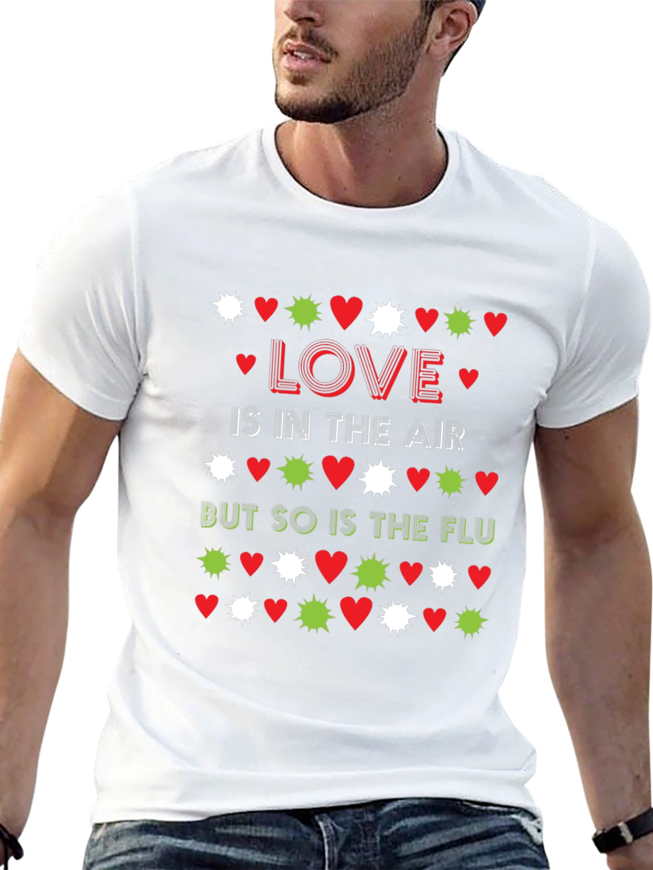 Love & Flu T-Shirt - Funny Valentines Day Tee