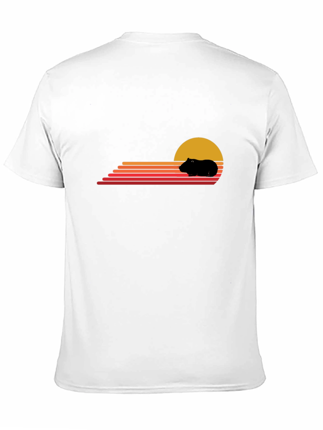 Retro Guinea Pig Sunset T-Shirt