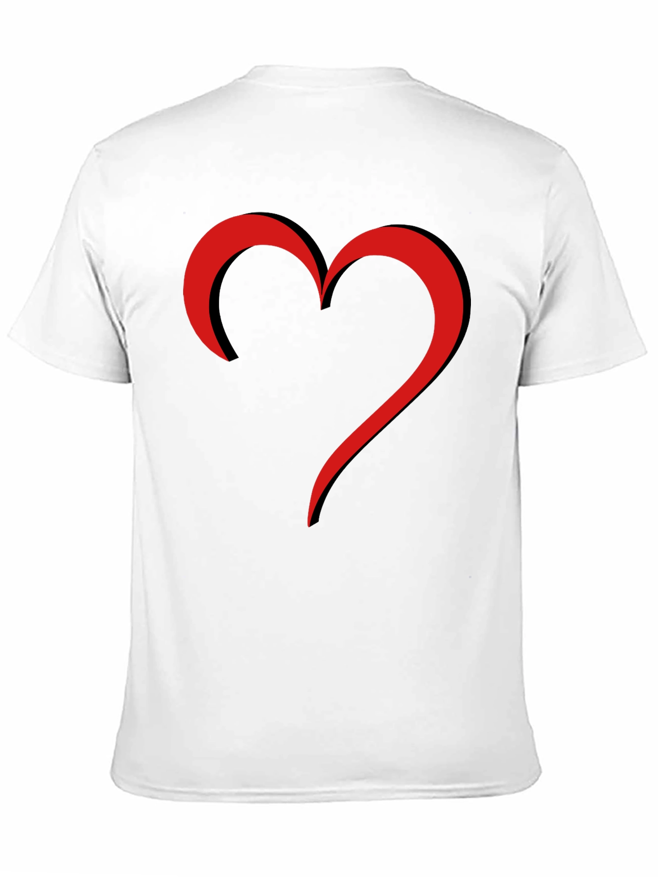 Modern Heart Graphic Black T-Shirt
