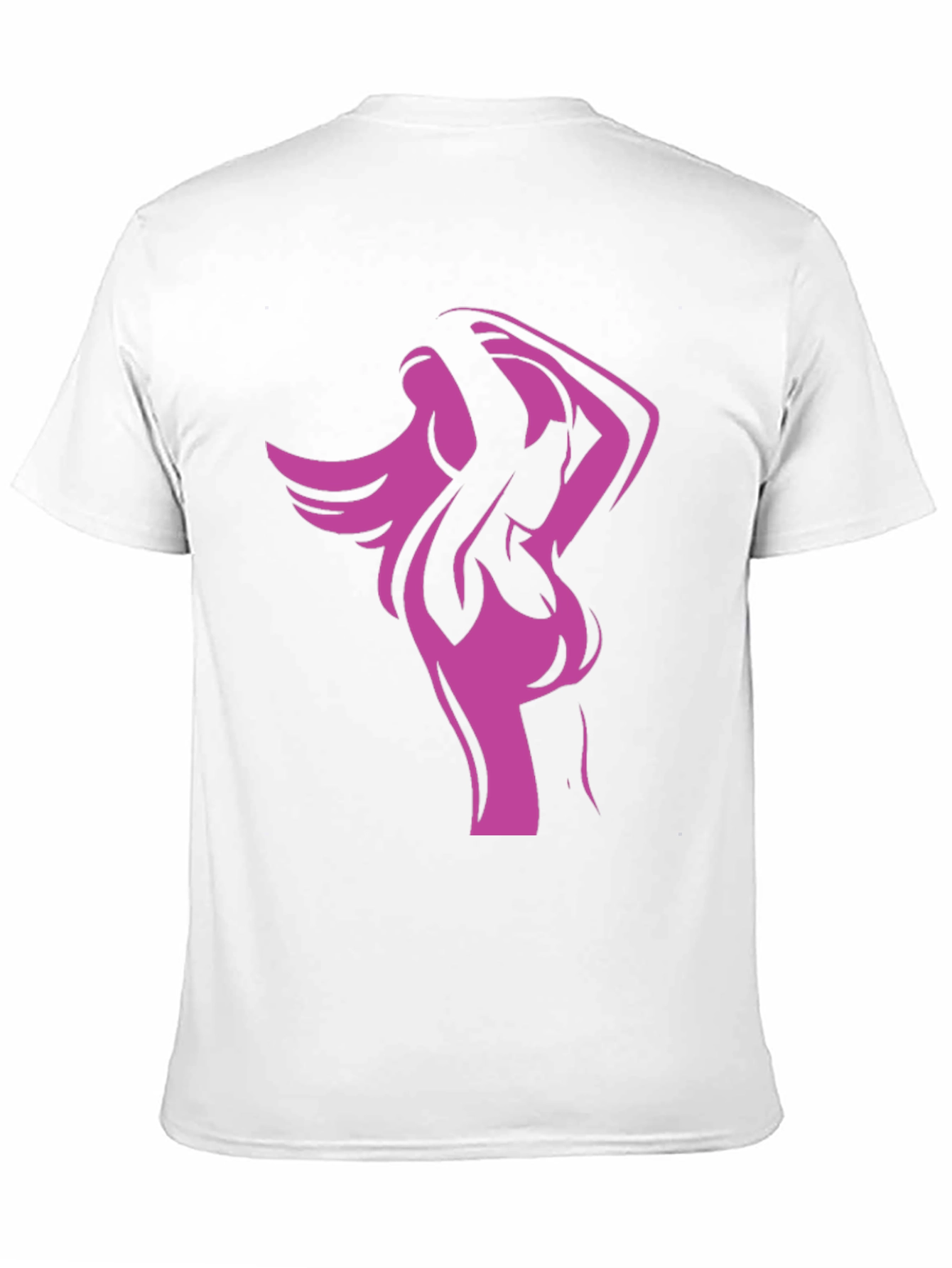 Stylish Black Tee with Modern Woman Graphic