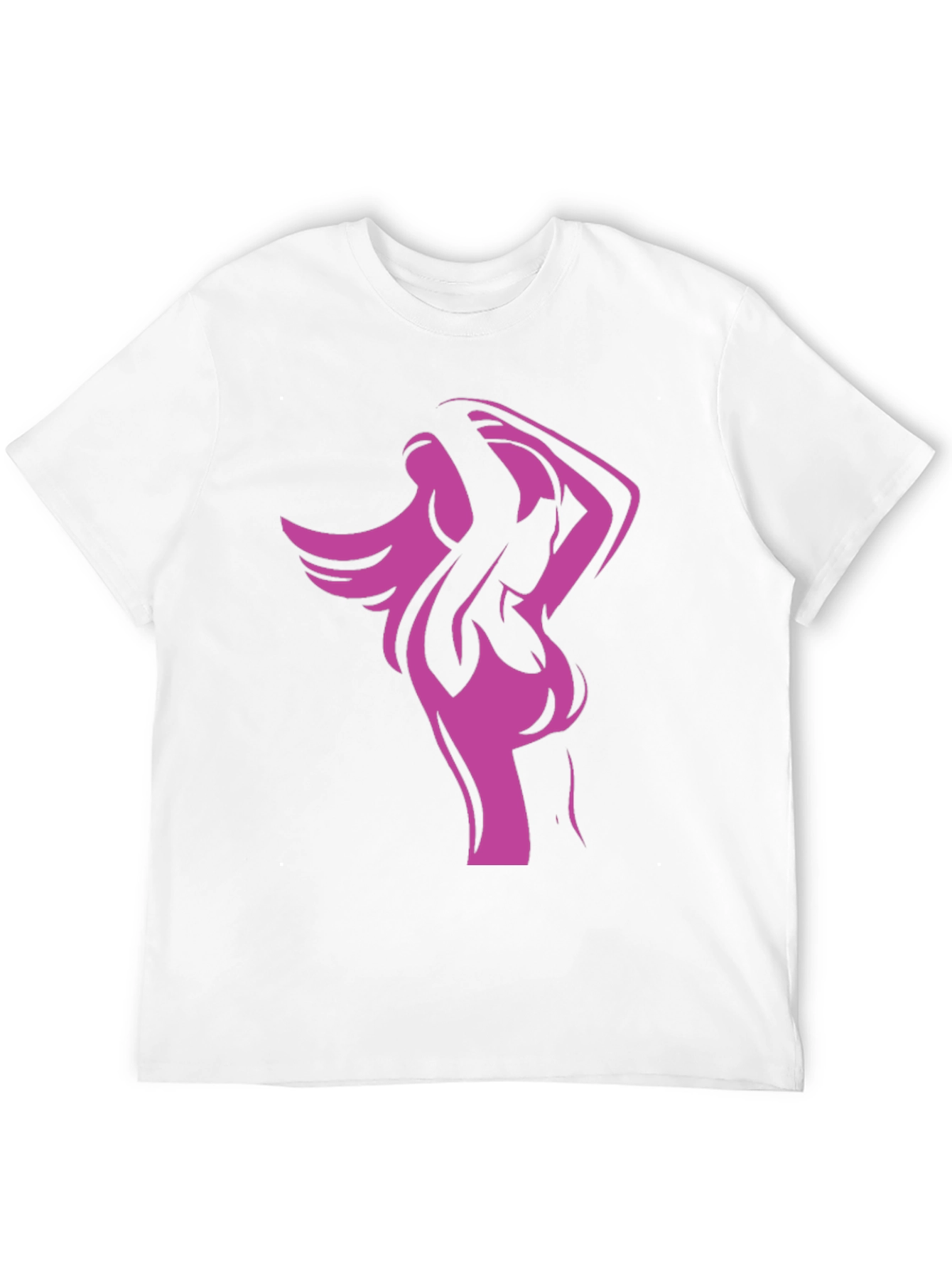 Stylish Black Tee with Modern Woman Graphic