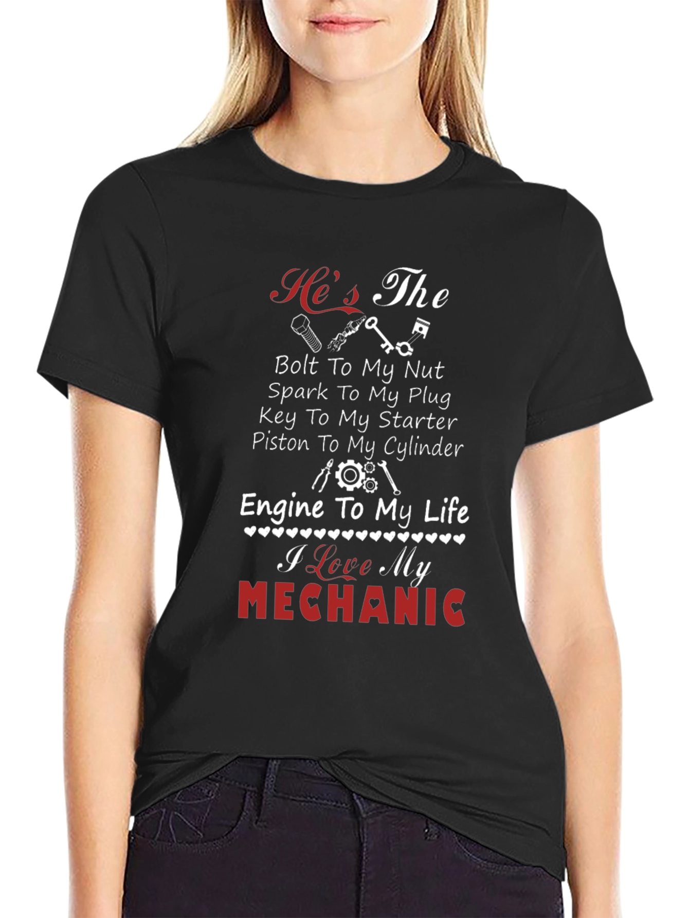 I Love My Mechanic T-Shirt - Black