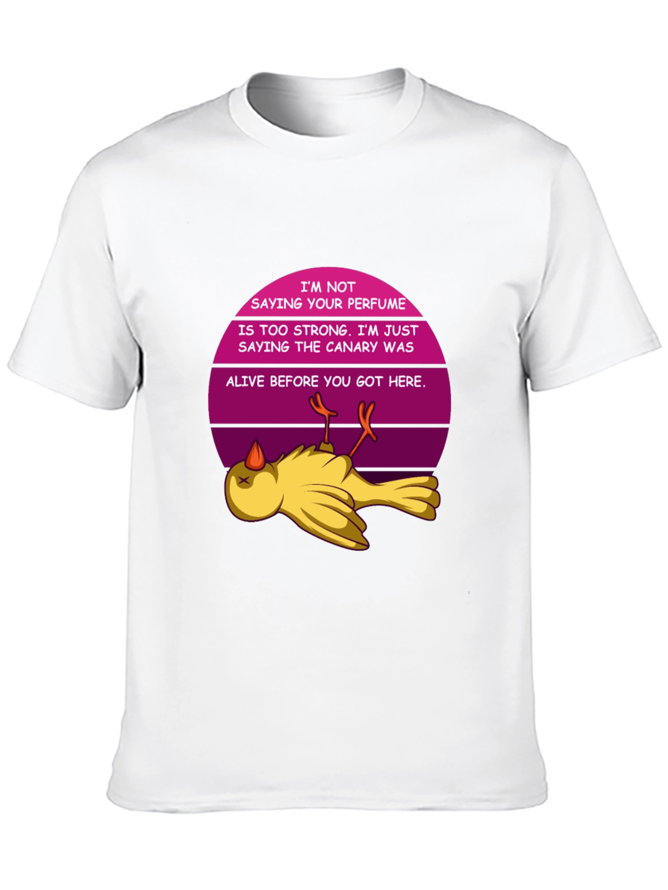 Funny Perfume T-Shirt Dead Canary Novelty Tee