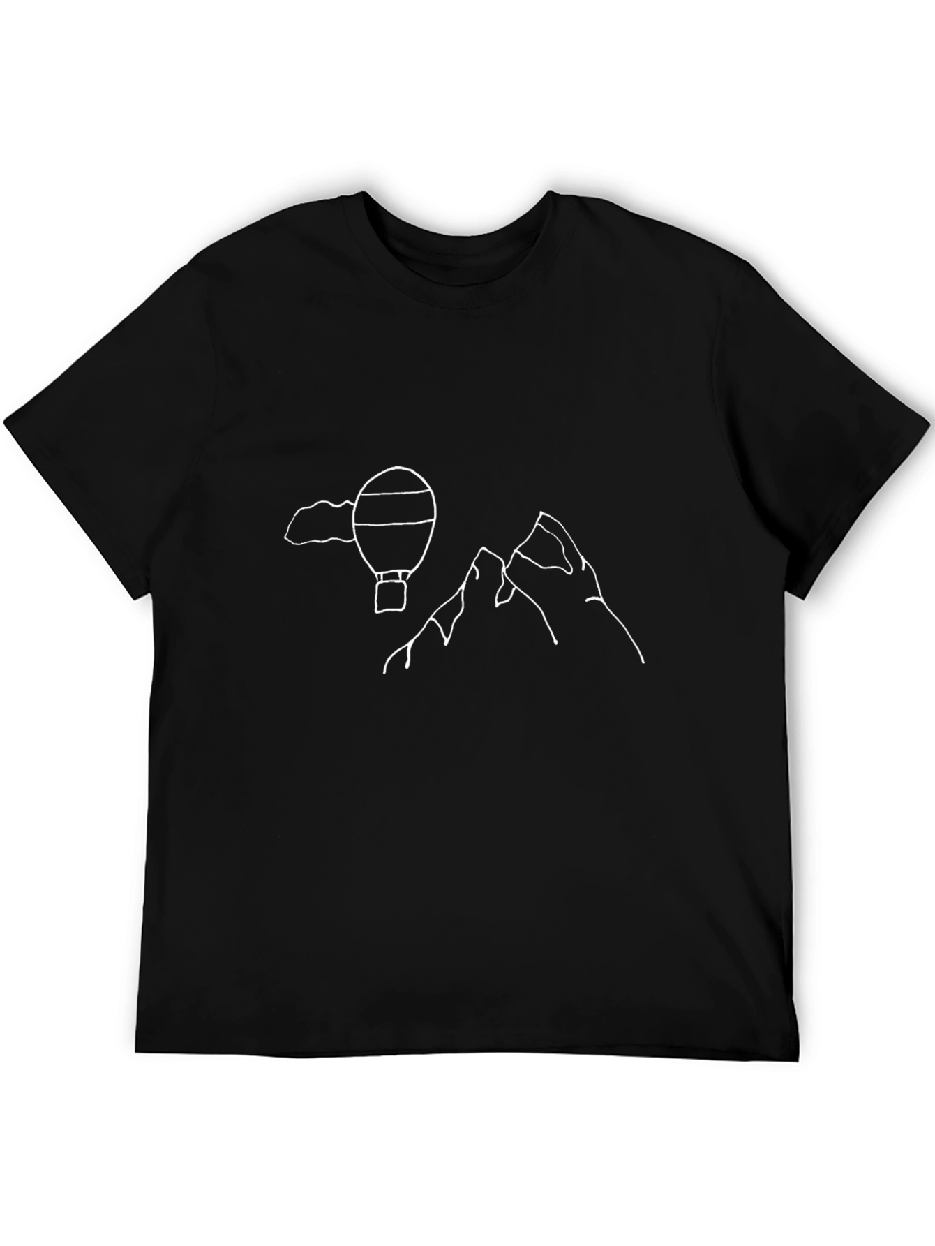 Mountain Balloon T-Shirt - Black Casual