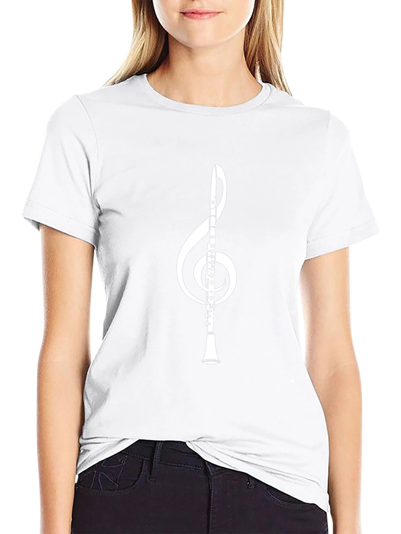 Music Lovers T-Shirt - Treble Clef Clarinet