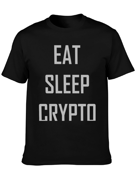 Eat Sleep Crypto T-Shirt - Black Graphic Tee