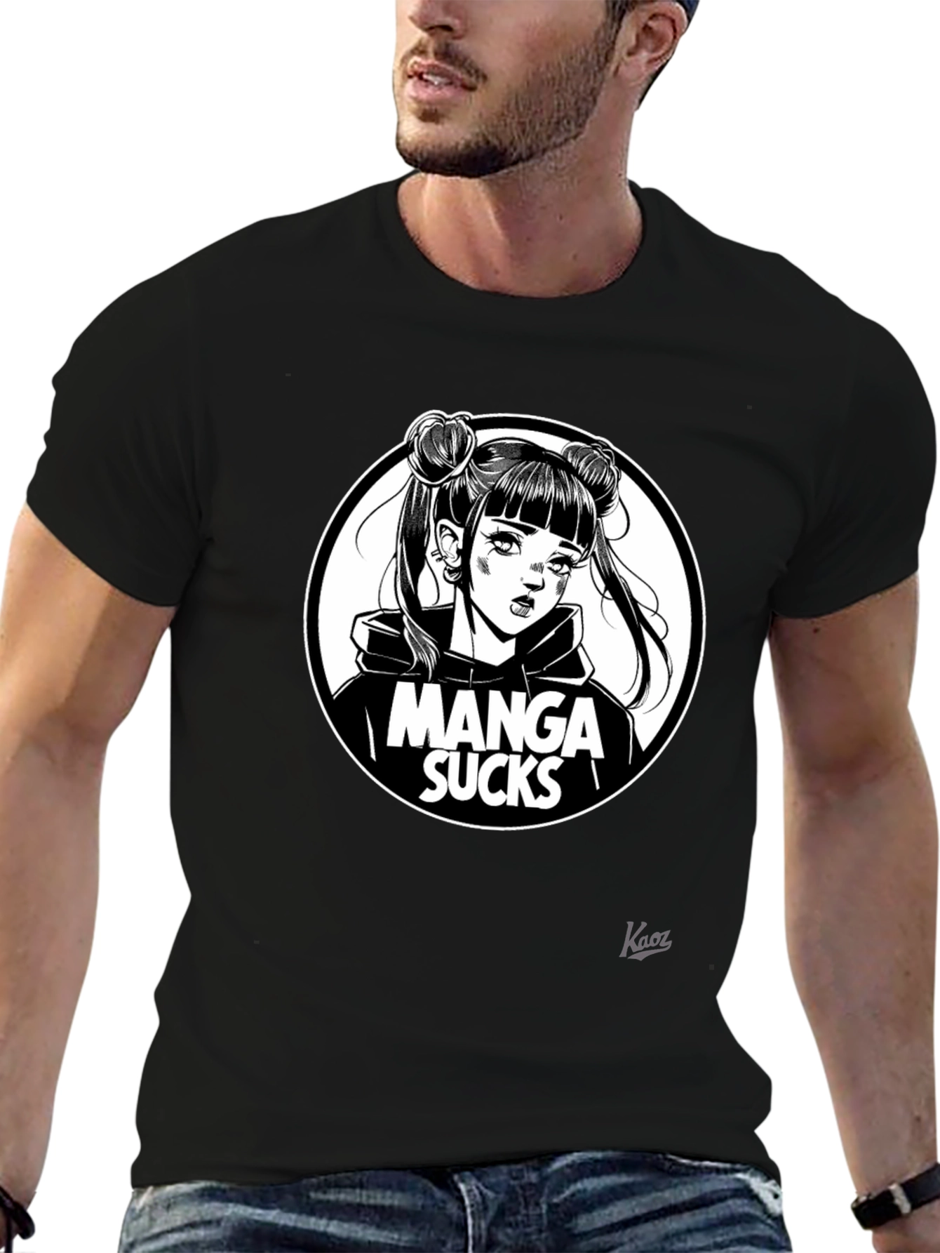Manga Sucks Graphic T-Shirt - Anime Girl Tee
