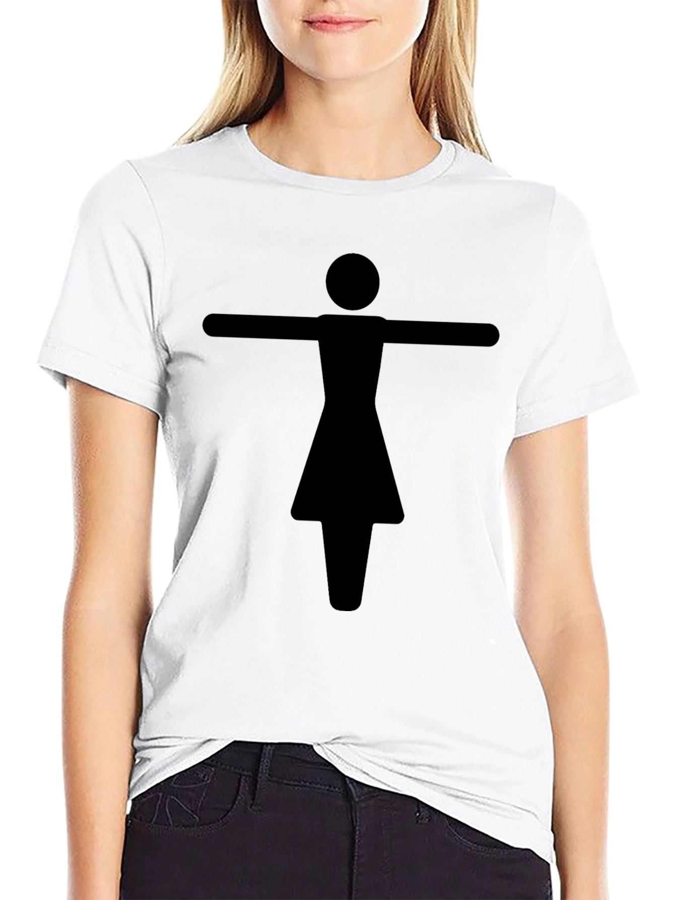 Abstract Figure Graphic Tee - Unisex Black T-Shirt