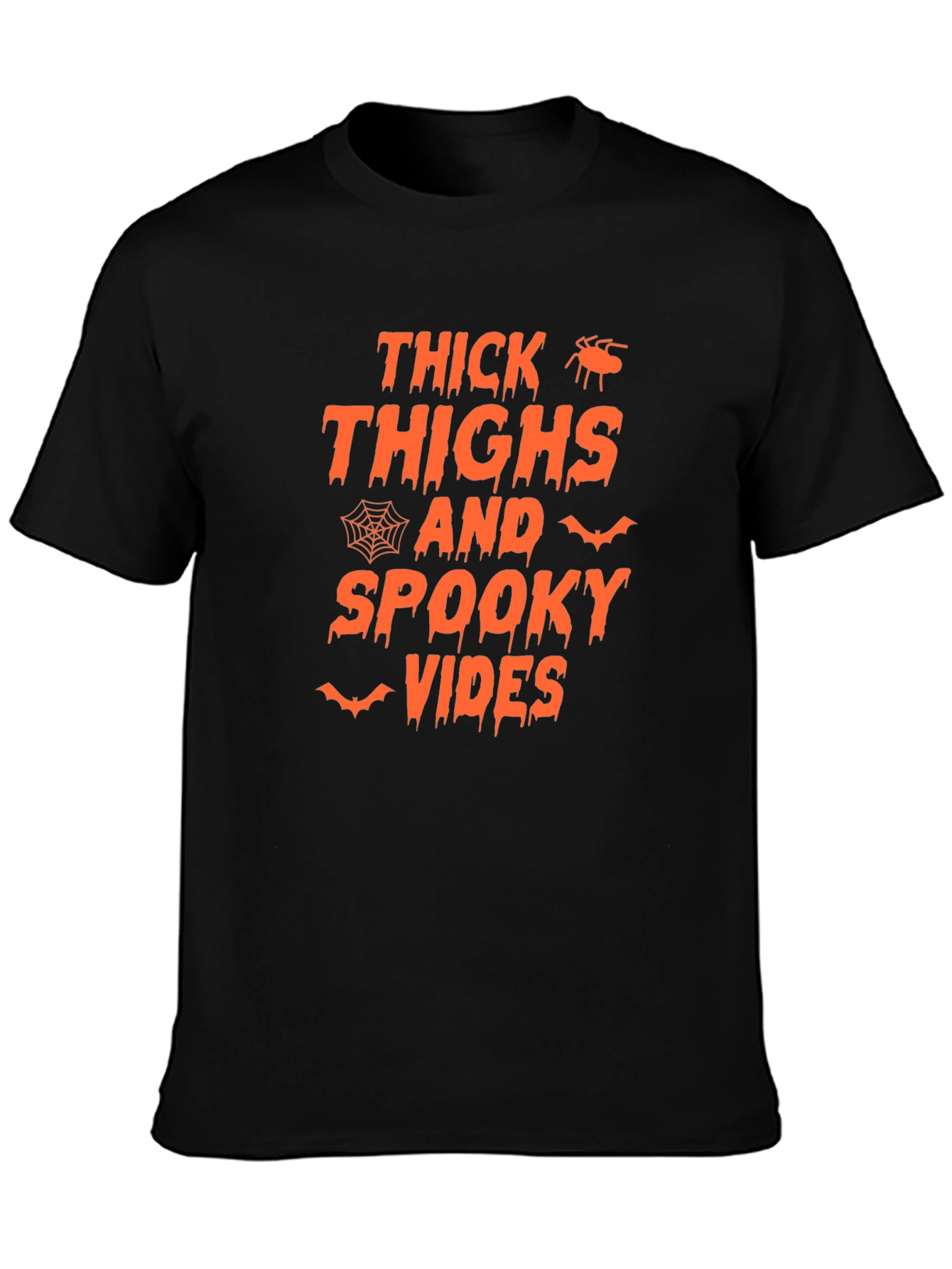 Thick Thighs and Spooky Vibes Halloween T-Shirt