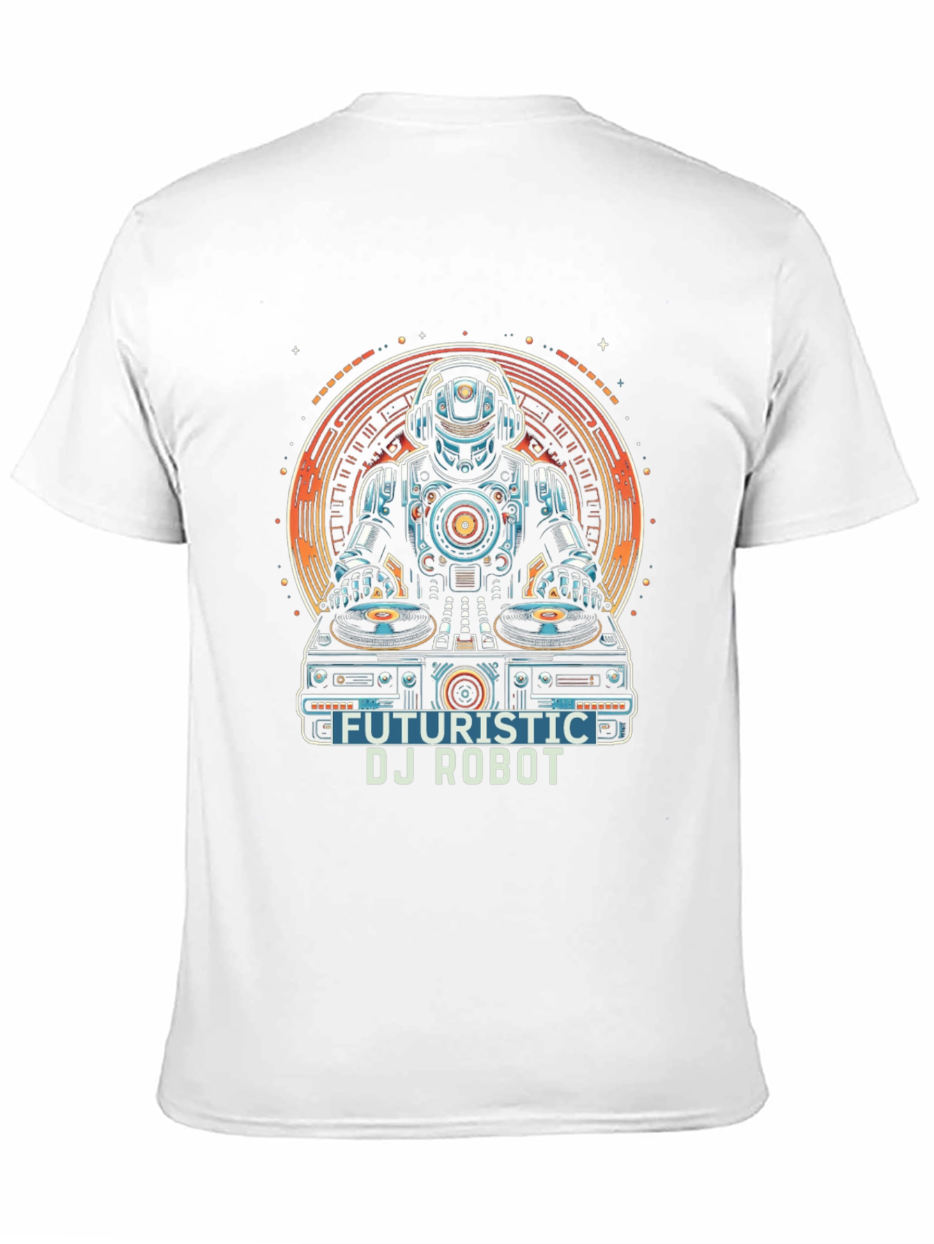 Futuristic DJ Robot Graphic T-Shirt