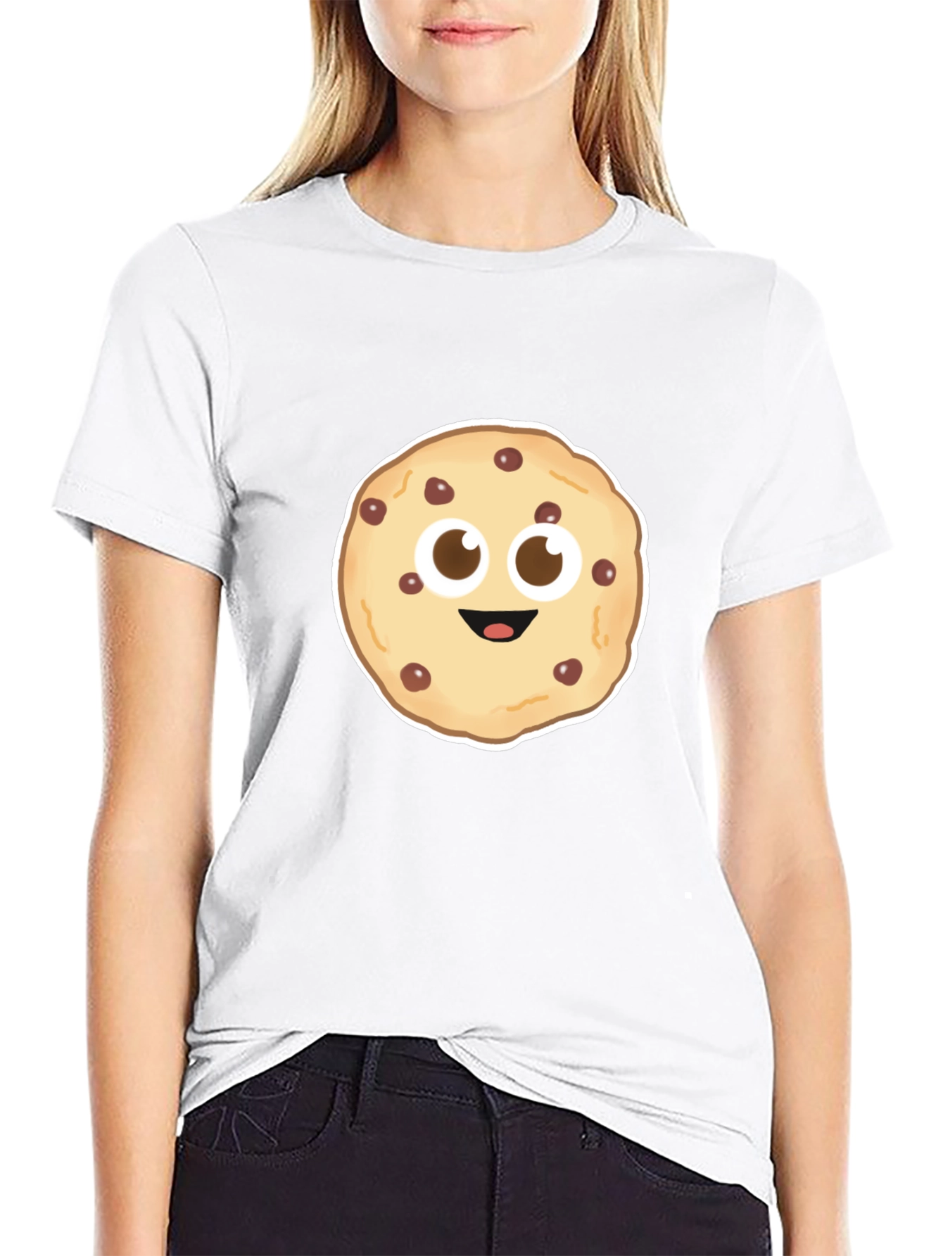 Cookie Face Black T-Shirt
