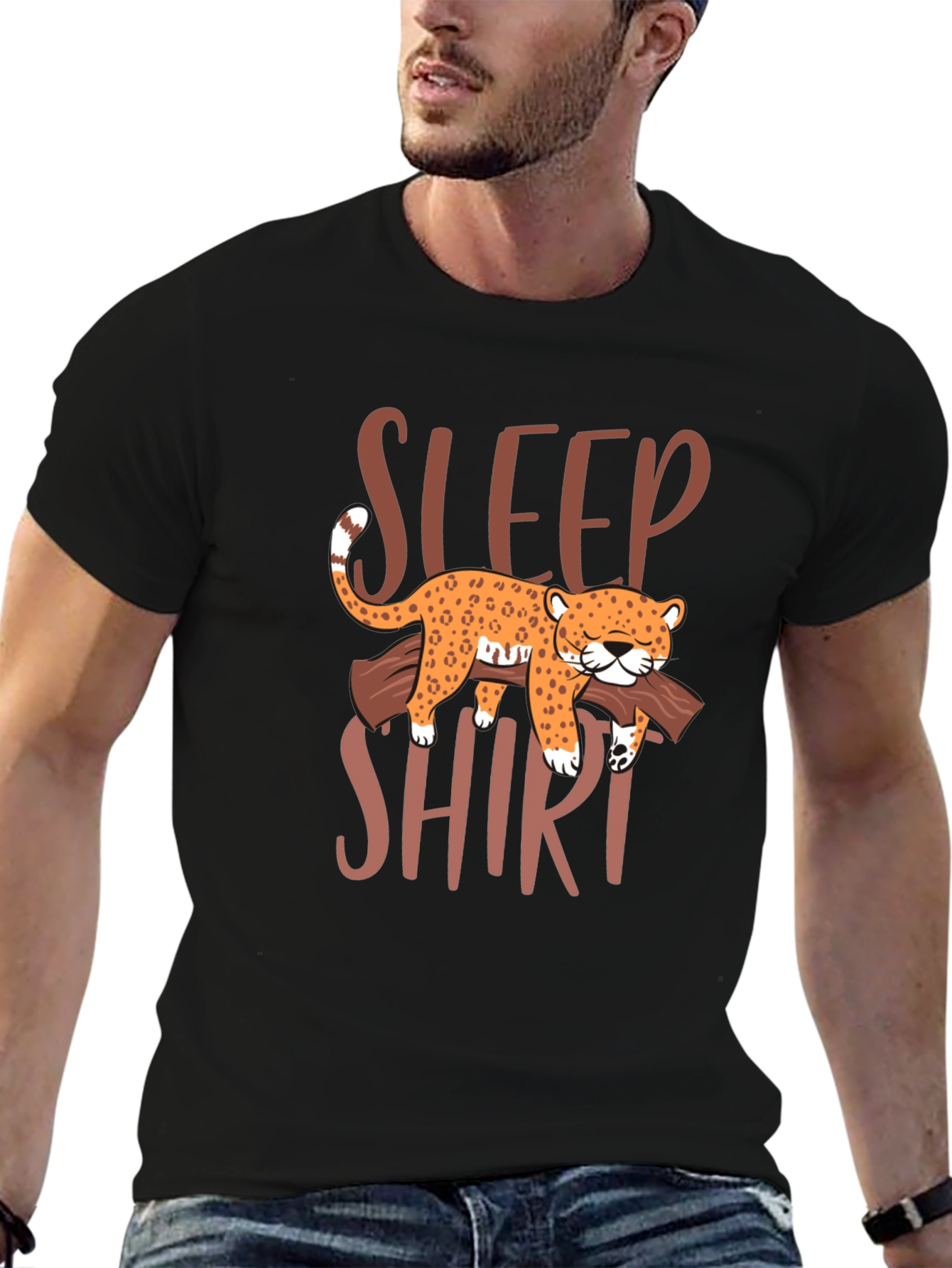 Sleep Shirt Leopard Graphic Tee