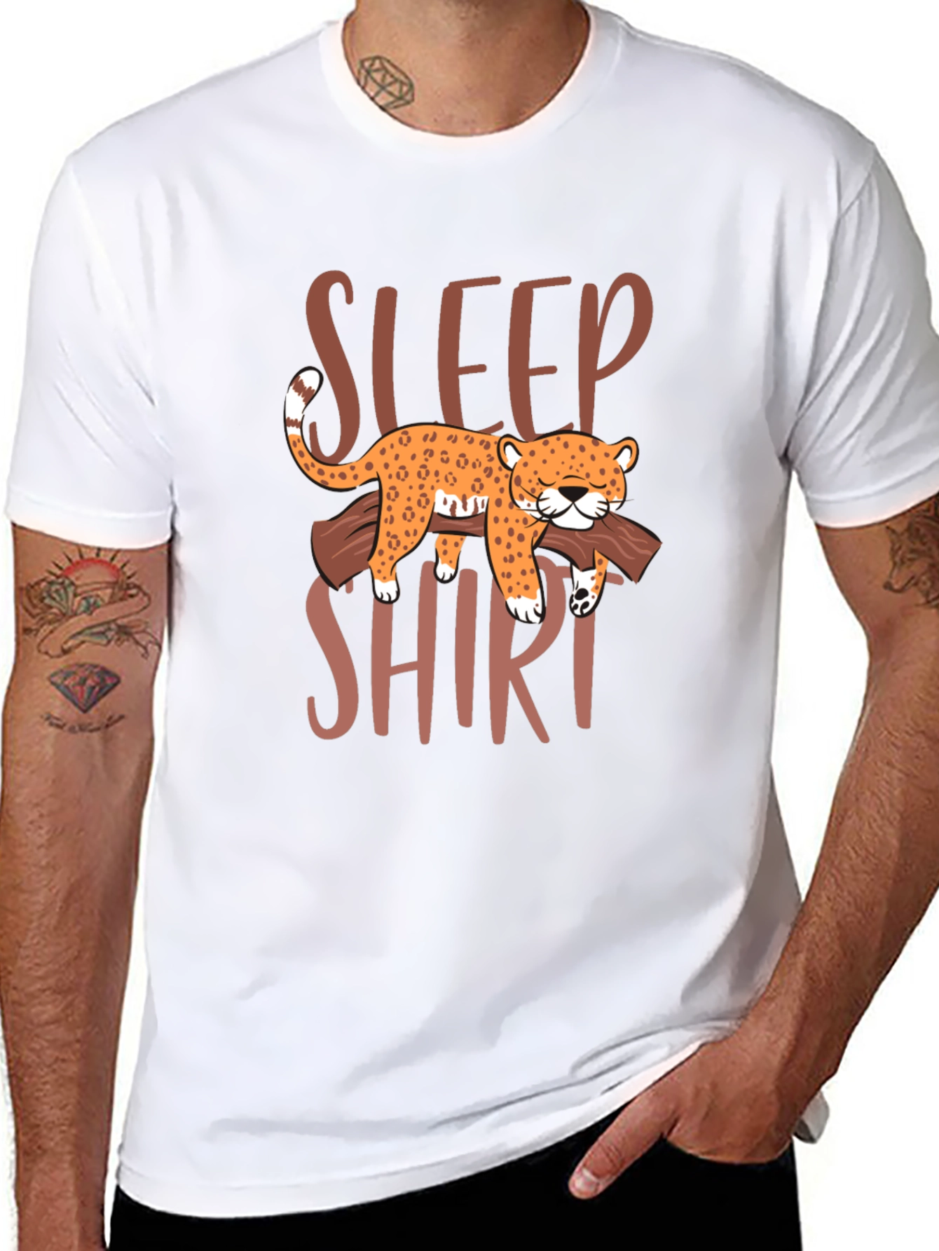 Sleep Shirt Leopard Graphic Tee