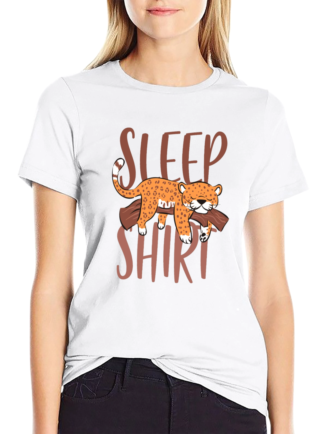 Sleep Shirt Leopard Graphic Tee