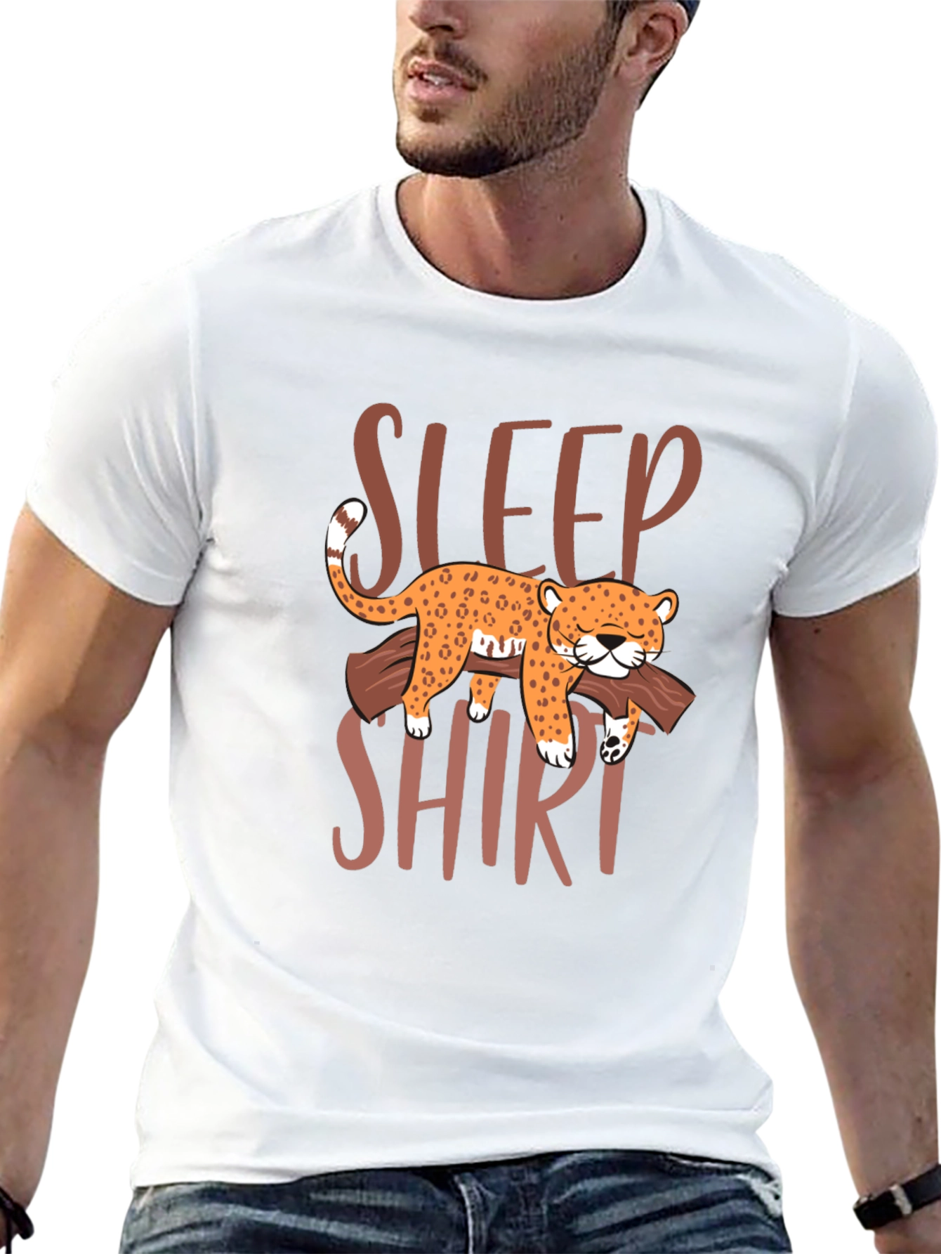 Sleep Shirt Leopard Graphic Tee