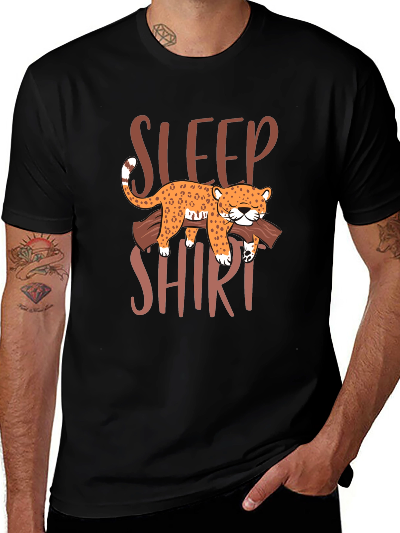 Sleep Shirt Leopard Graphic Tee