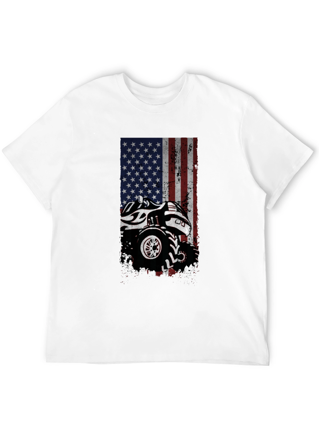 American Flag Monster Truck Graphic Tee