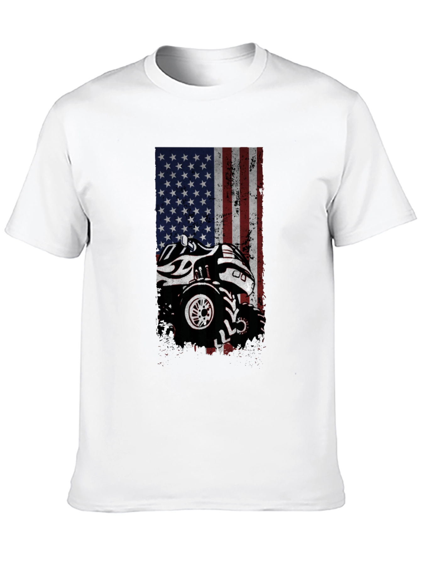 American Flag Monster Truck Graphic Tee