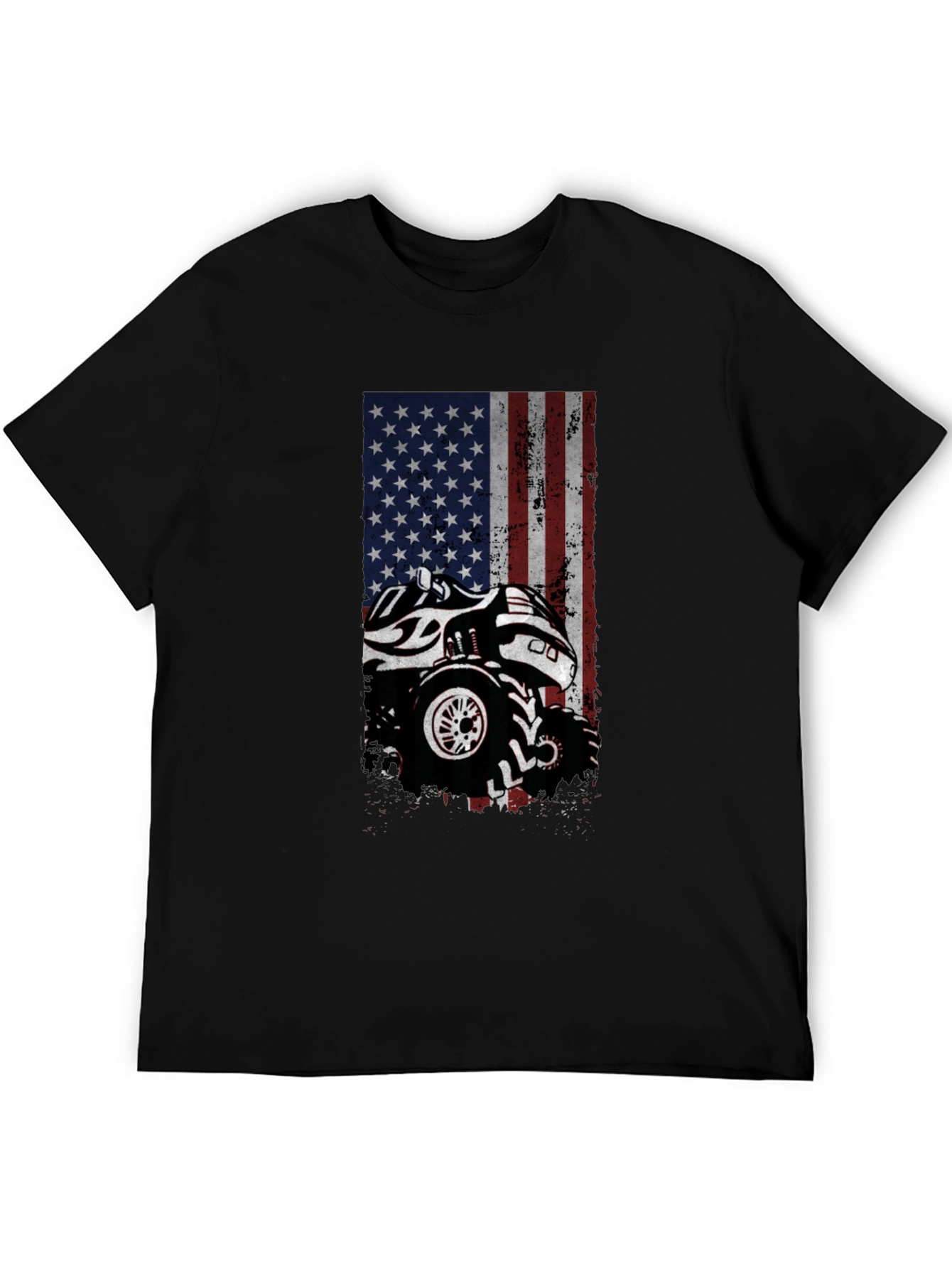 American Flag Monster Truck Graphic Tee
