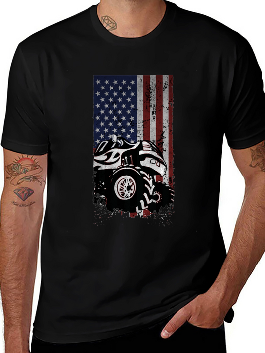 American Flag Monster Truck Graphic Tee