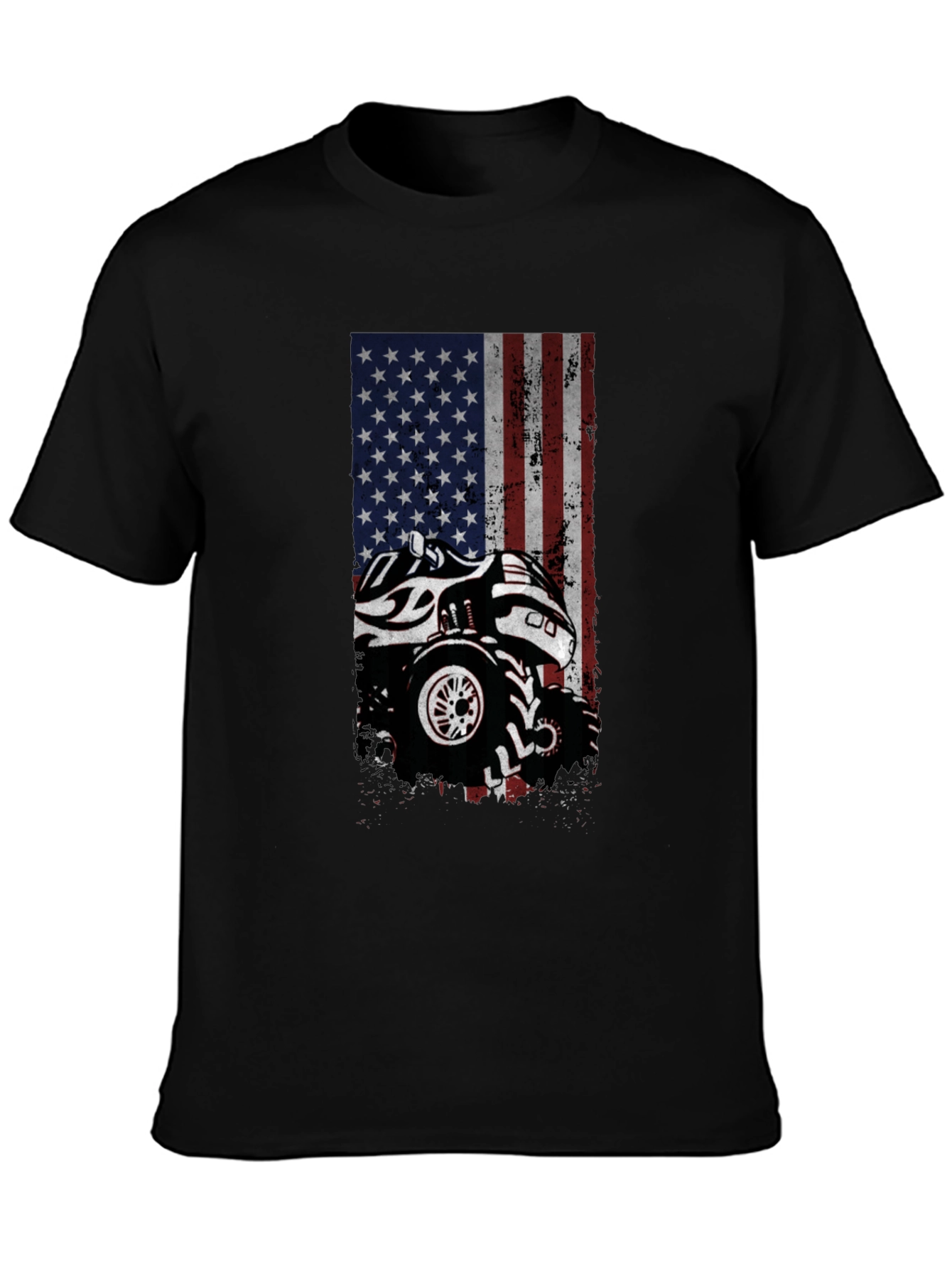American Flag Monster Truck Graphic Tee