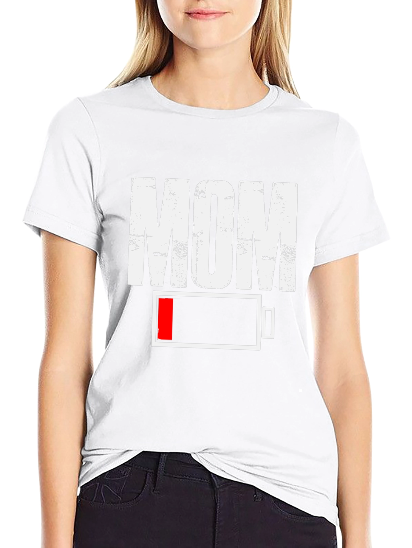 Low Battery Mom Graphic T-Shirt