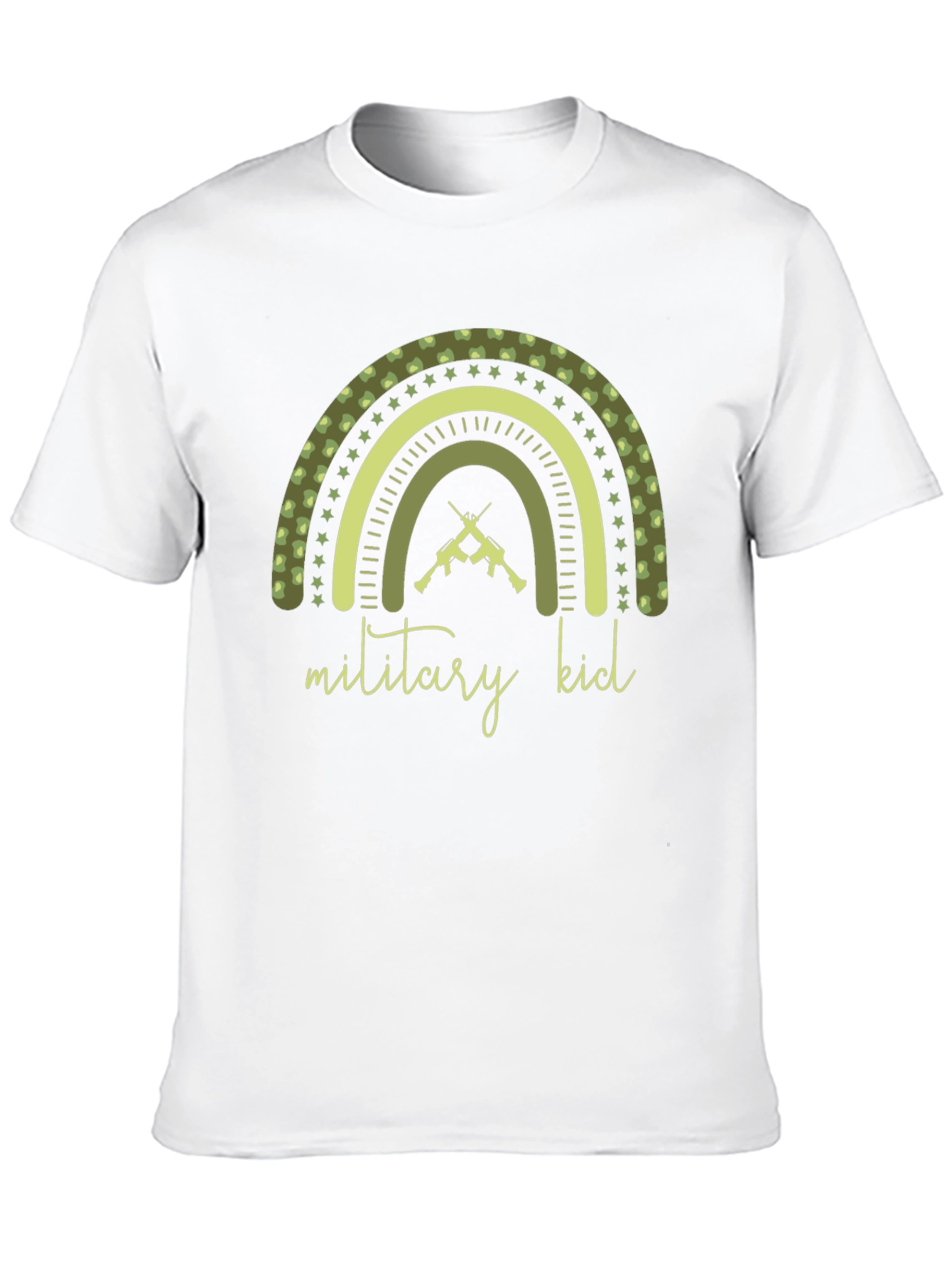 Military Kid Rainbow Graphic Tee
