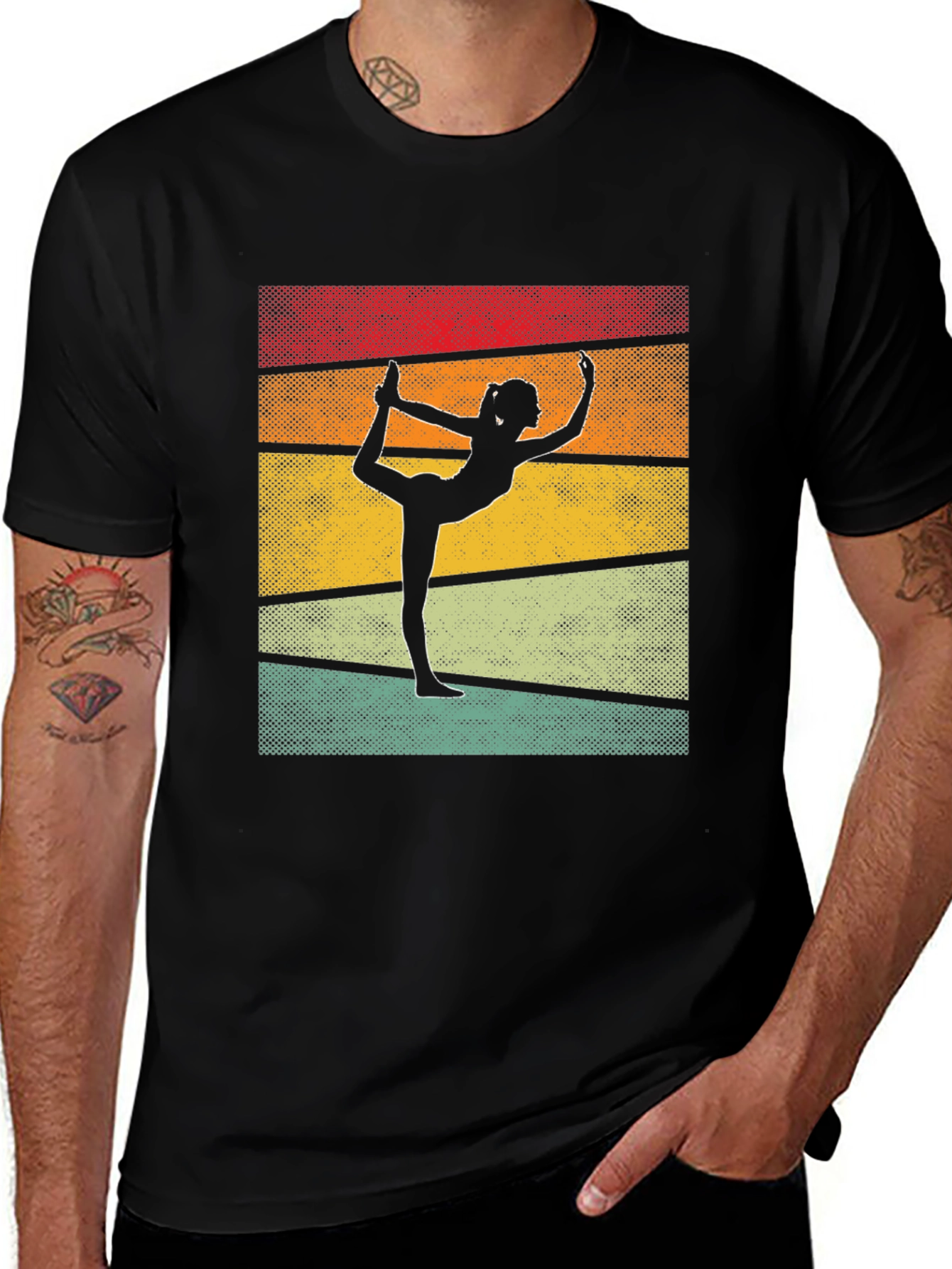 Yoga Pose Retro T-Shirt