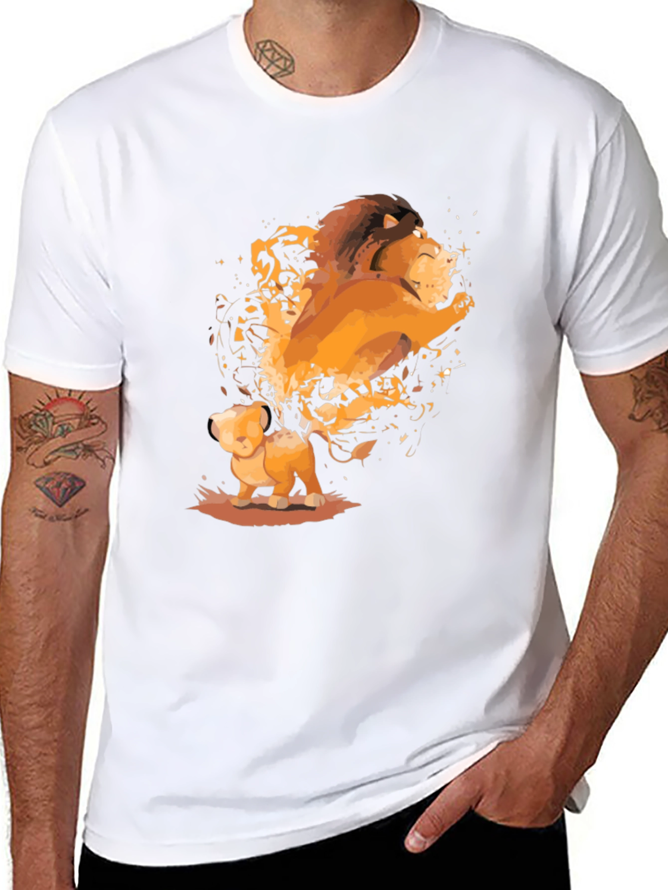 Lion King Simba Graphic Black T-Shirt