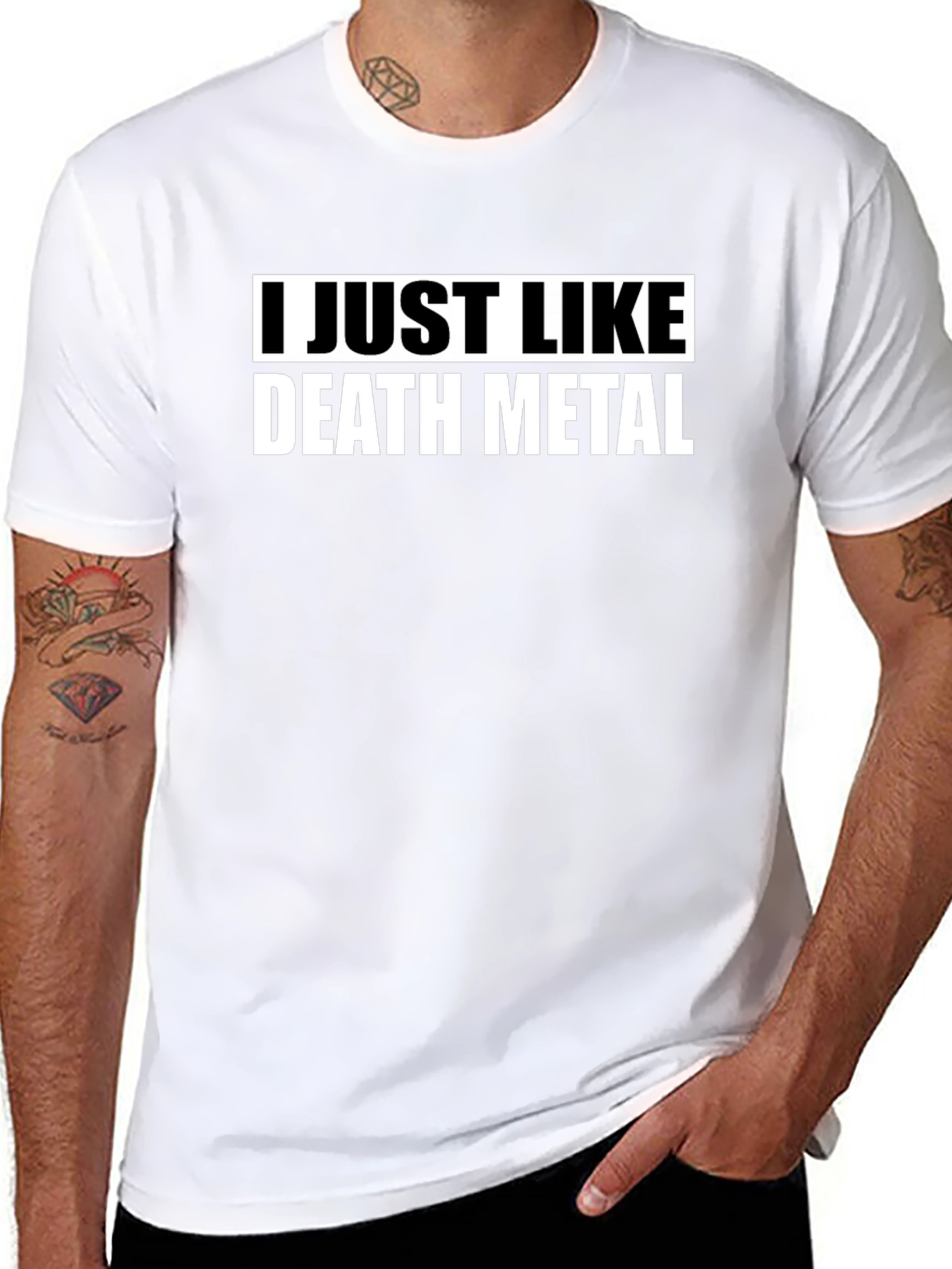 I Just Like Death Metal Black T-Shirt